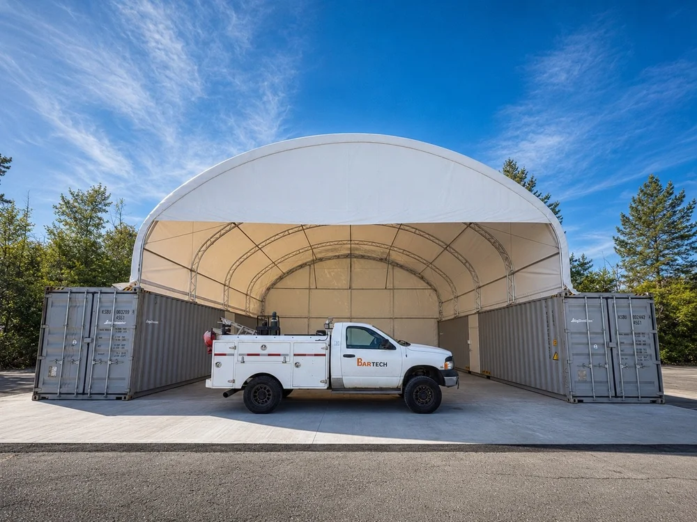 Fabric structure installation by Bartech Industries