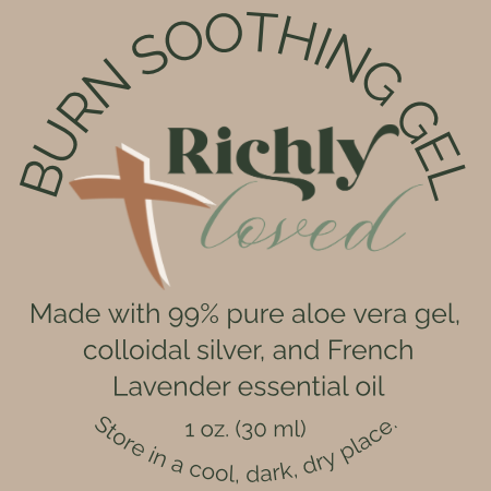 1.5” Gel Circle Sticker - Top - Burn Soothing Gel.png