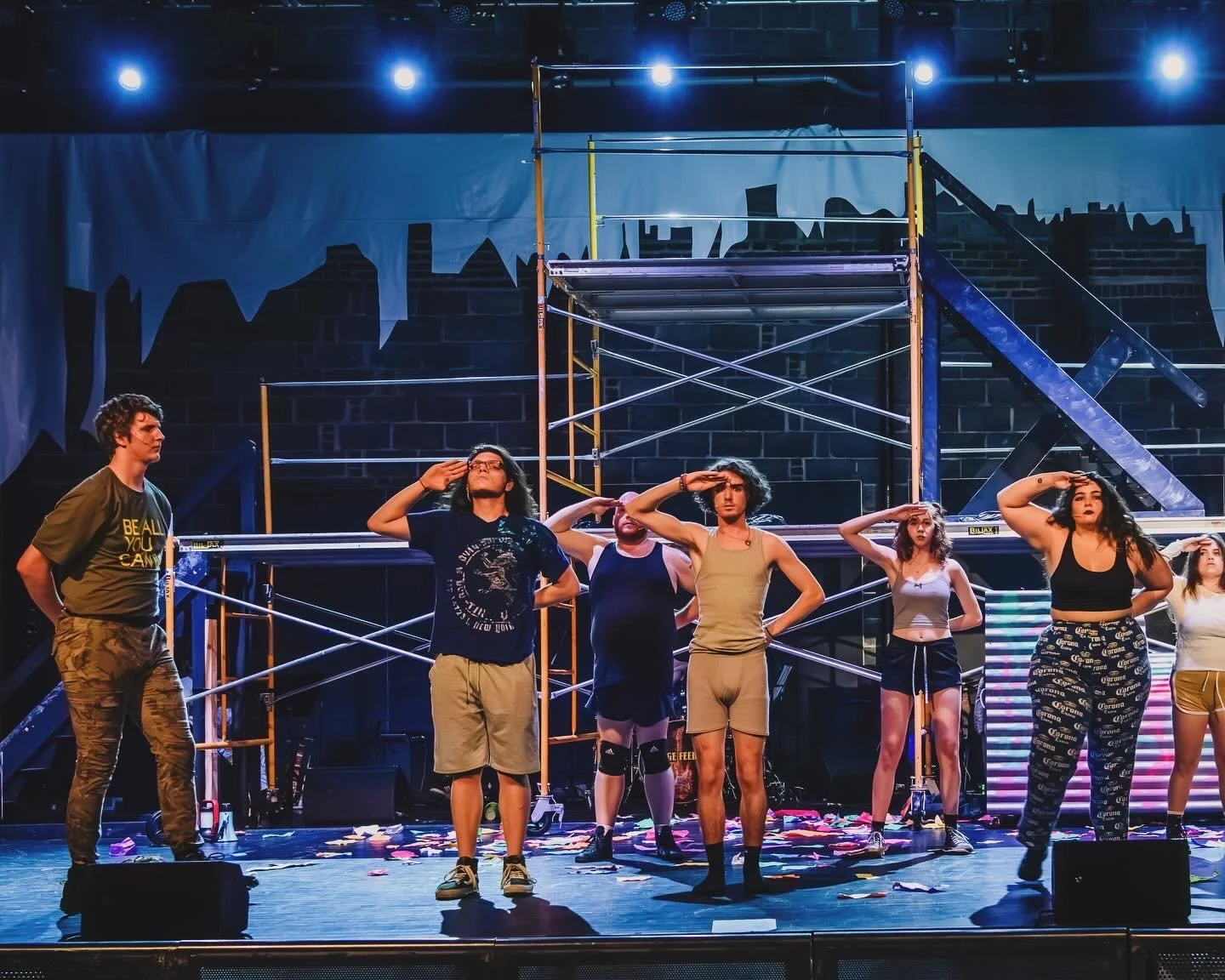 CJ as the towering commander, favorite son, in "American Idiot".