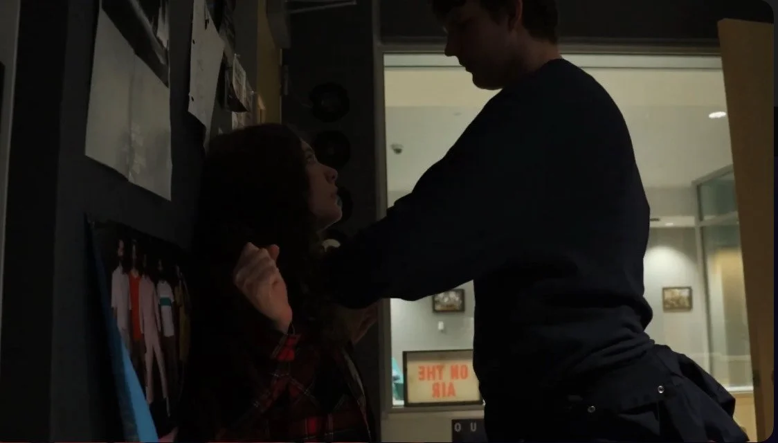 CJ as the harrowing killer, Graham, in "Dead Air".