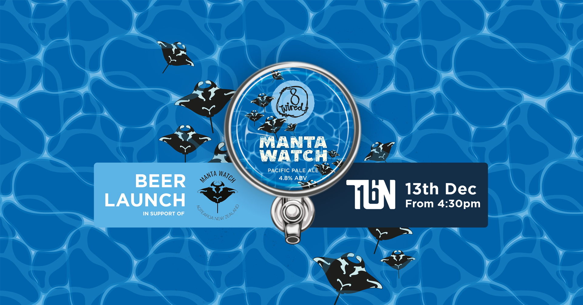 the launch of 8 Wired’s Manta Watch Pacific Pale Ale