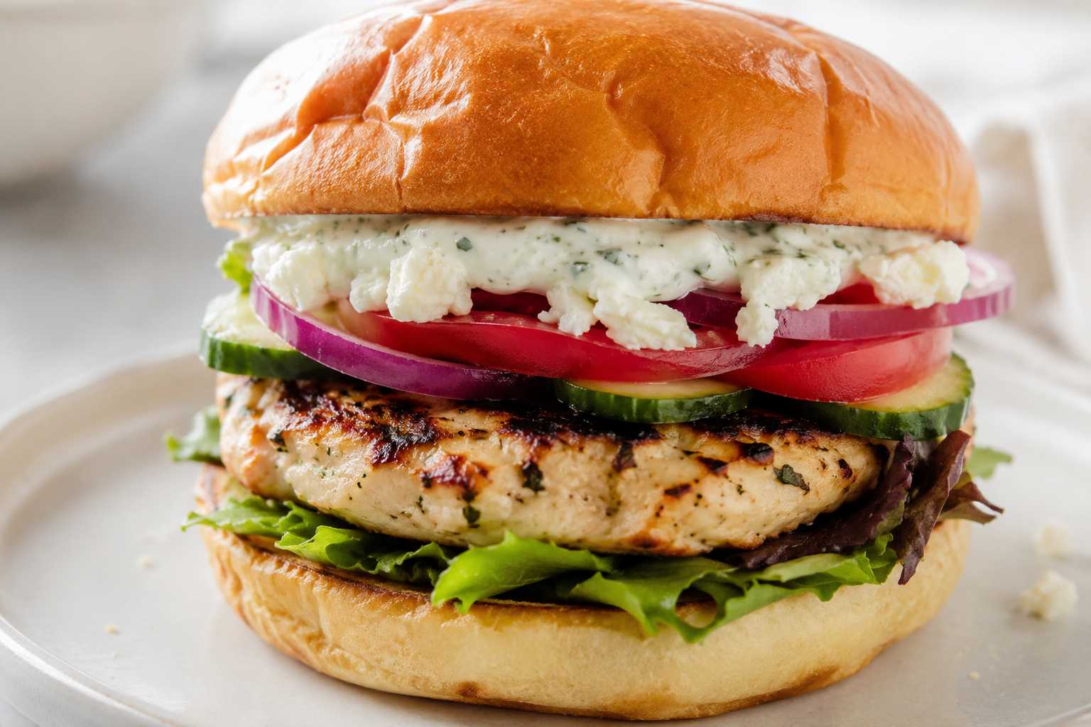 Greek Chicken Burgers