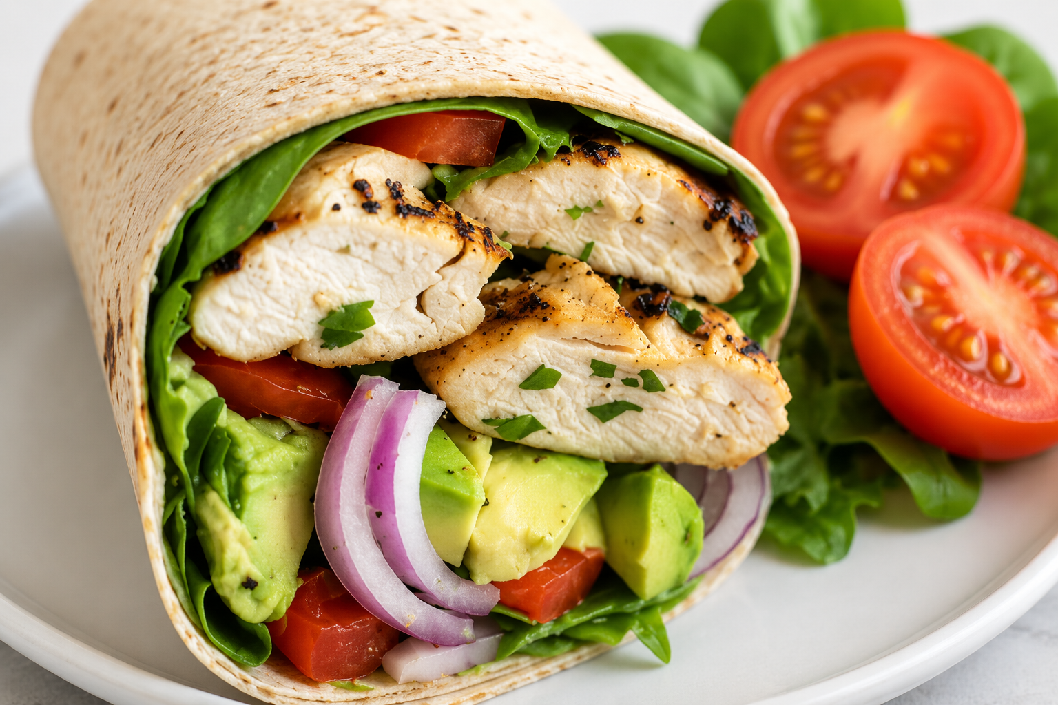 High Fibre Chicken Avocado Wrap