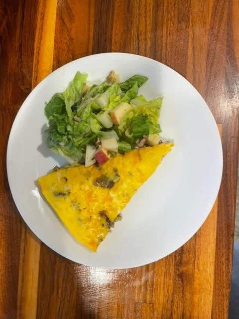 Denver Baked Omelet with Apple Gruyere Salad