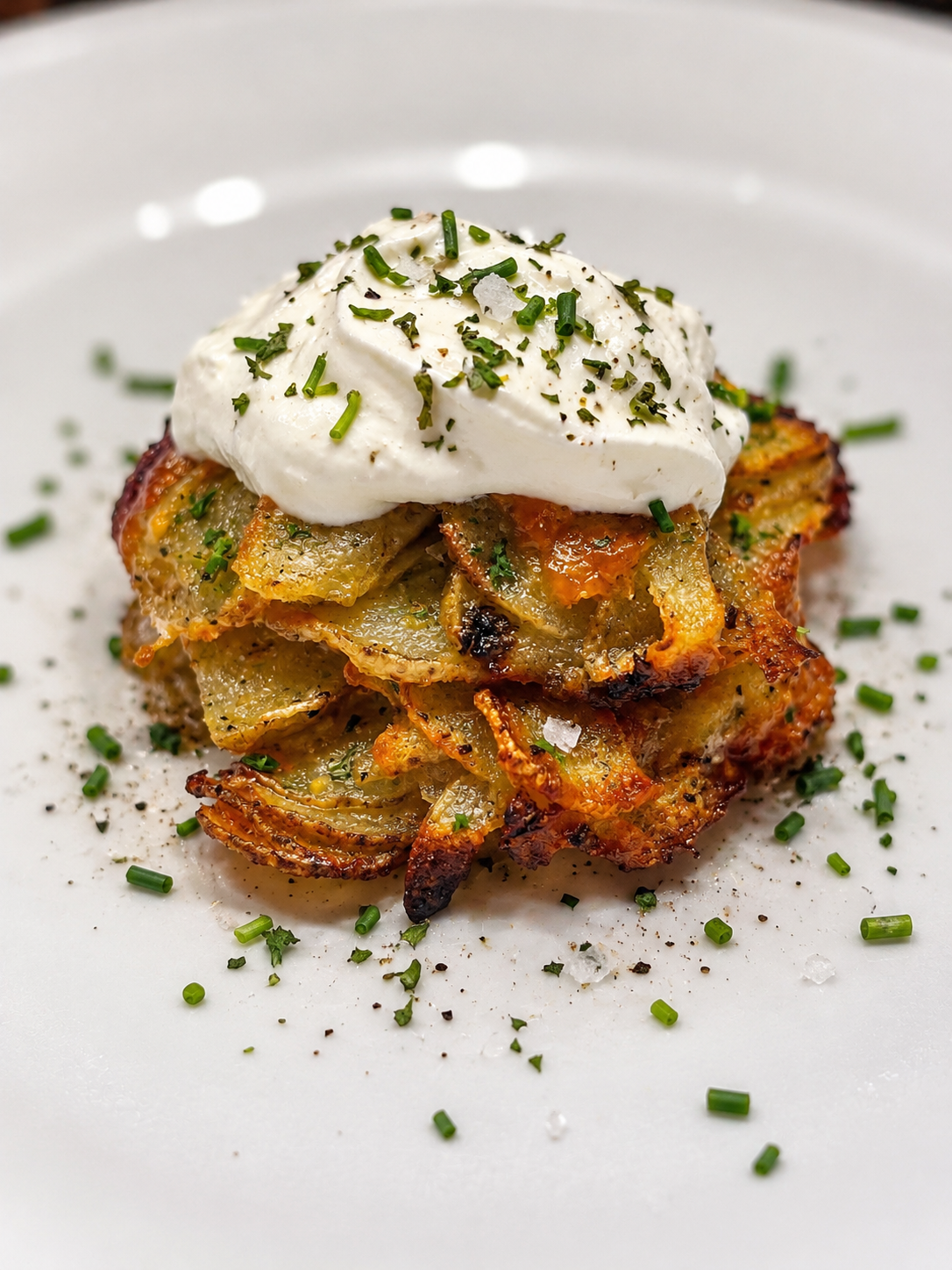 Layered Potato Stacks
