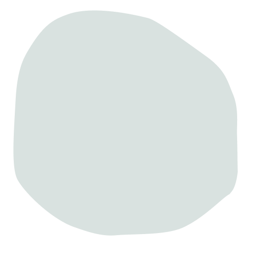 A blue decorative shape