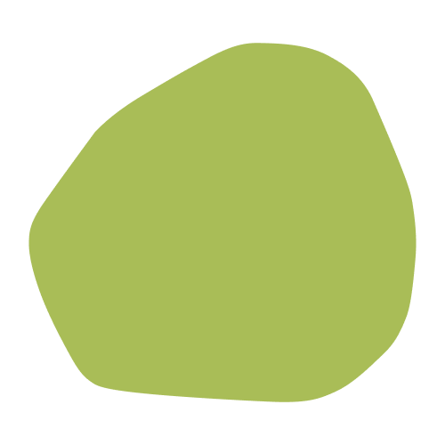A green decorative shape