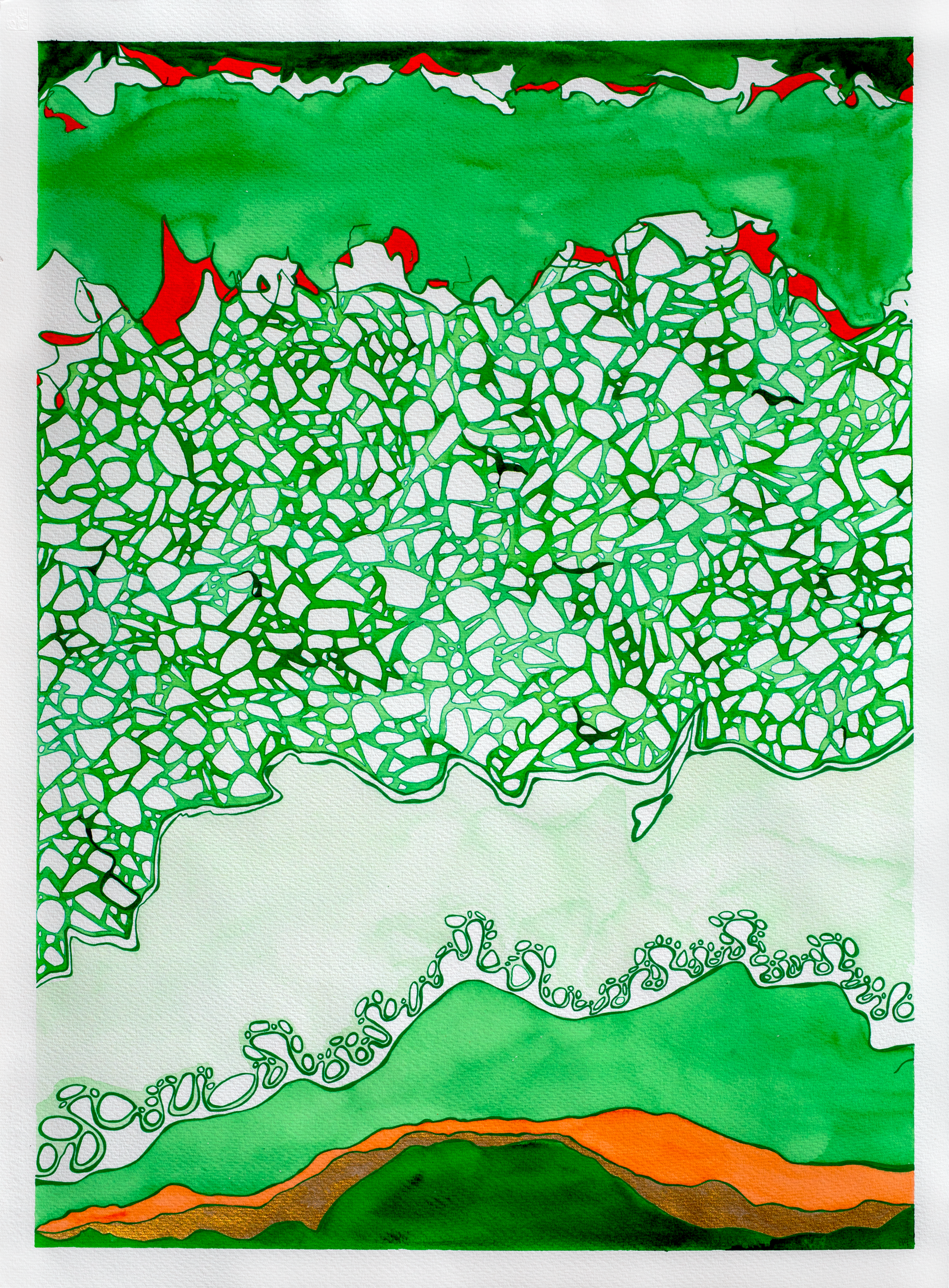 Green Pools #2, 2024 (56 x 76cm)