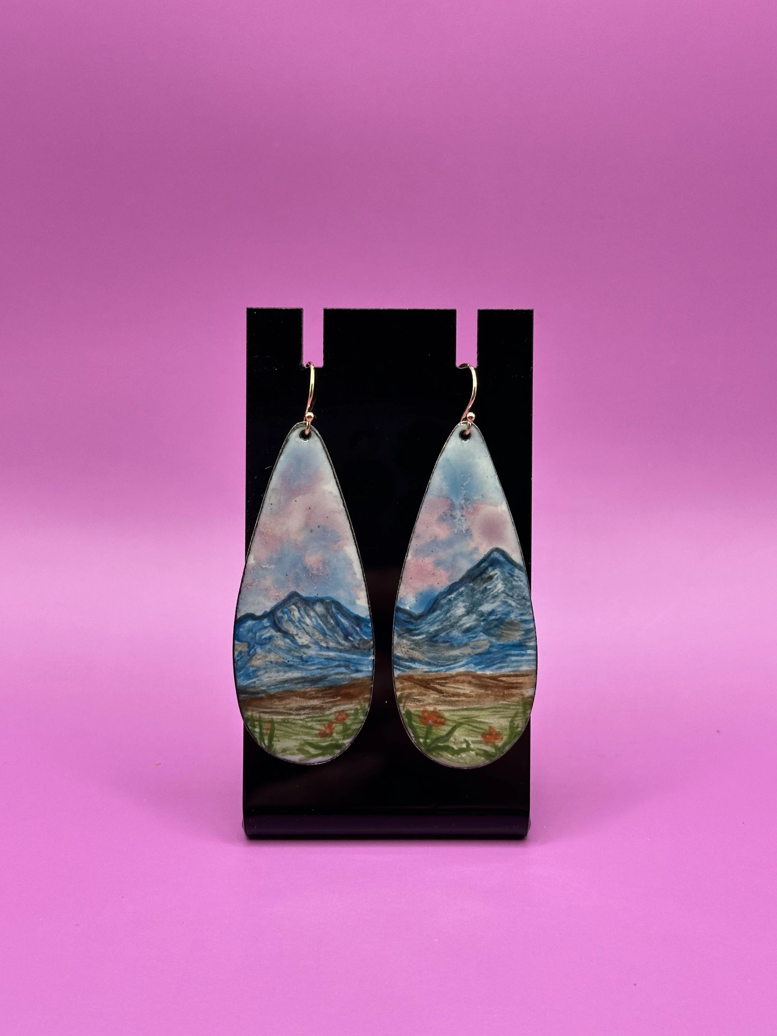 Mt Tom landspace earrings