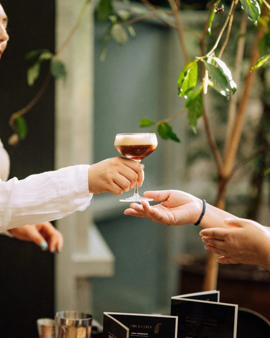 Espresso martinis are the perfect post-dinner pick-me-up to get the dance floor going.
Our team can custom-make cocktails to suit your theme, tastebuds, and style - so if it&rsquo;s an espresso martini you fancy, leave it with us!