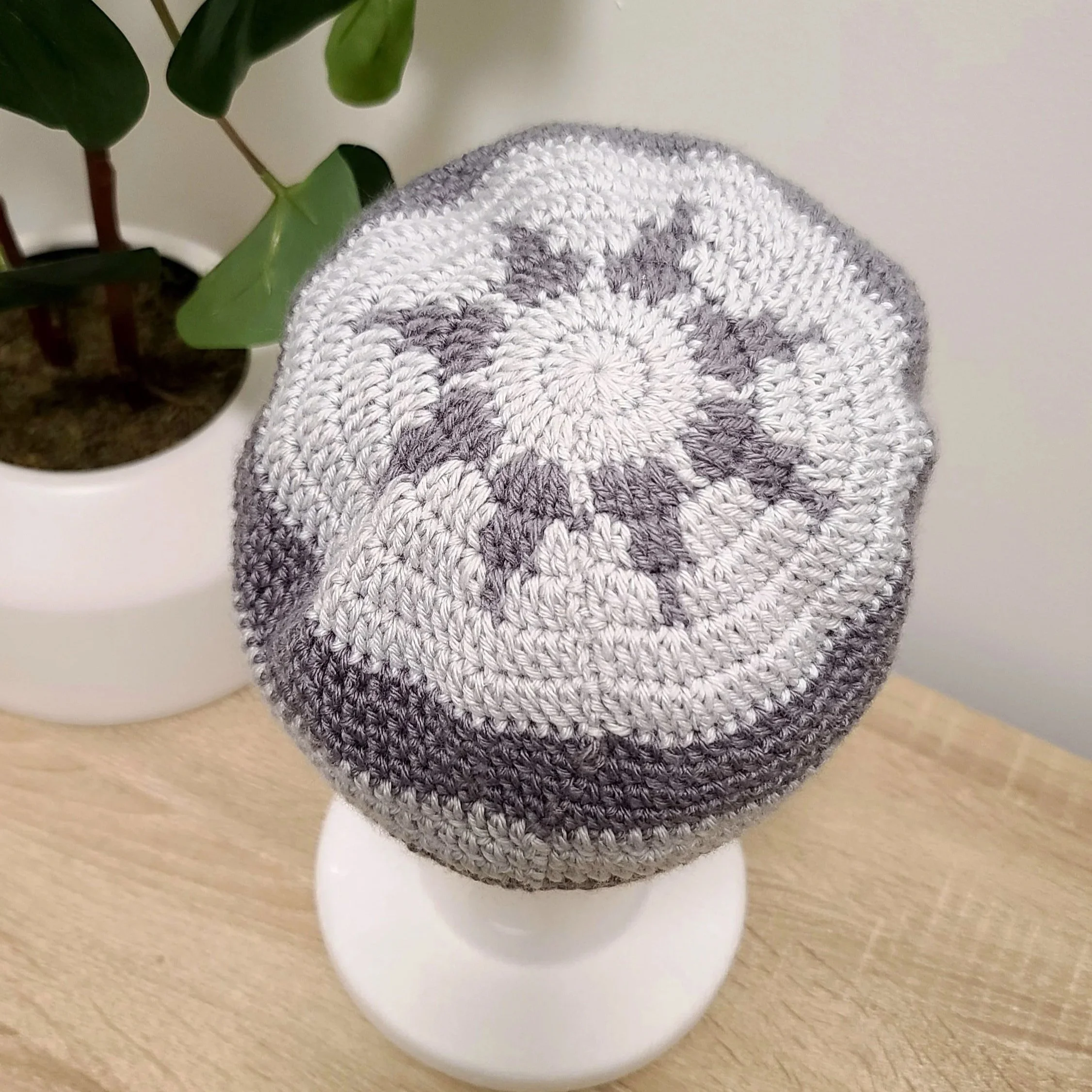 Crochet Grey Kufi