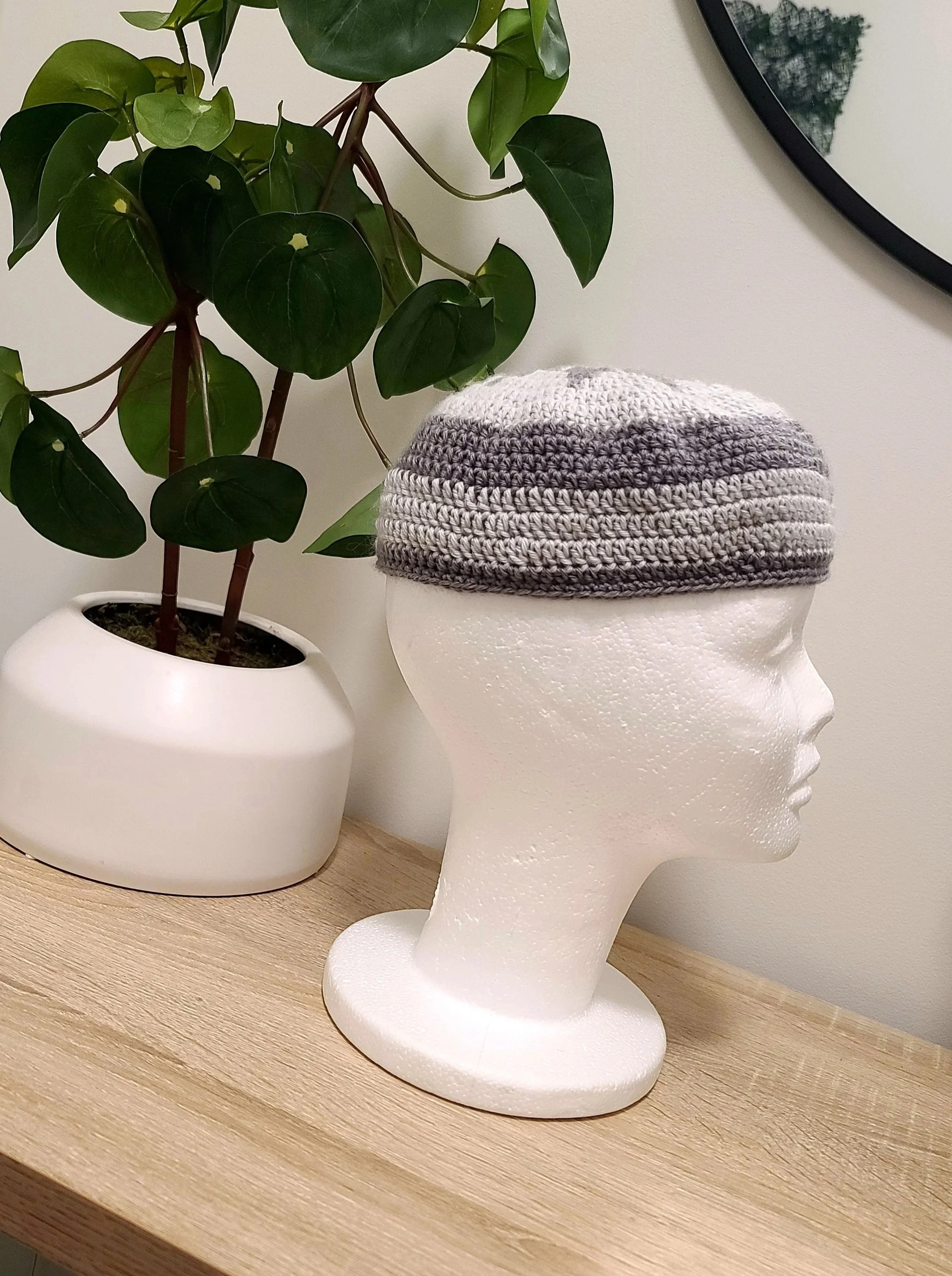 Crochet Grey Kufi