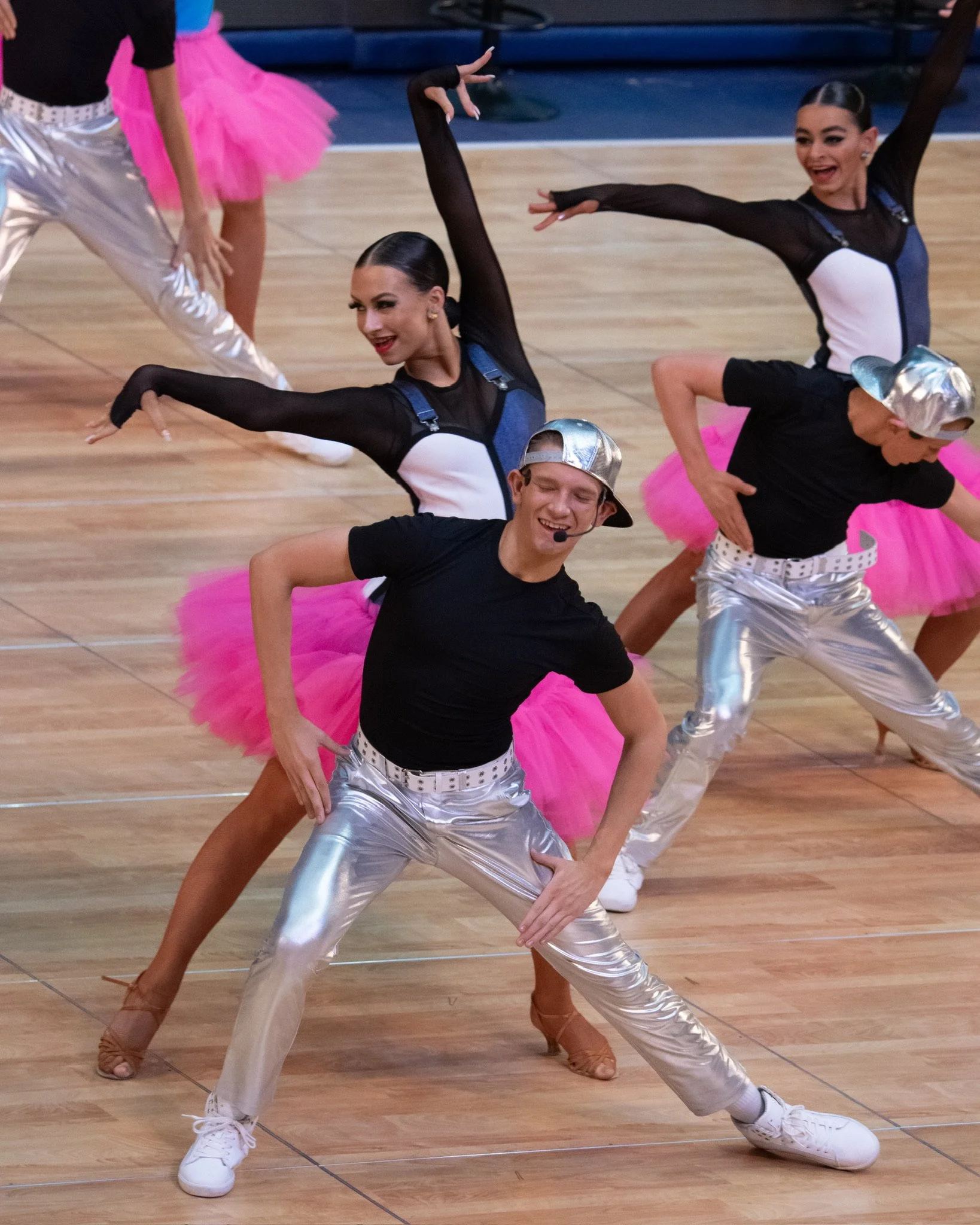 Noah Scribner performing with the BYU Youth Ballroom team.