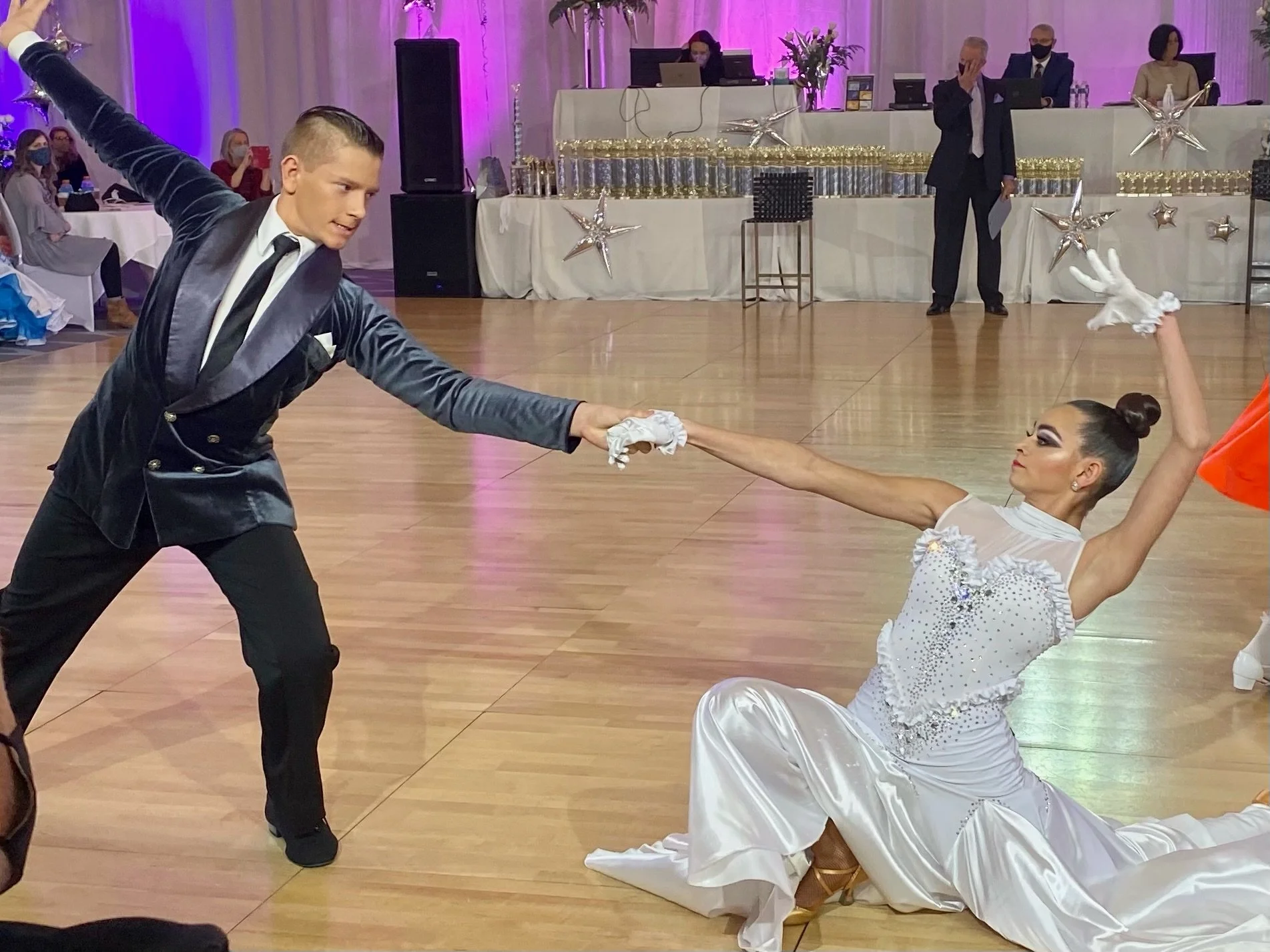 Noah Scribner and his partner at a Smooth ballroom competition hosted in Nashville, Tennessee.