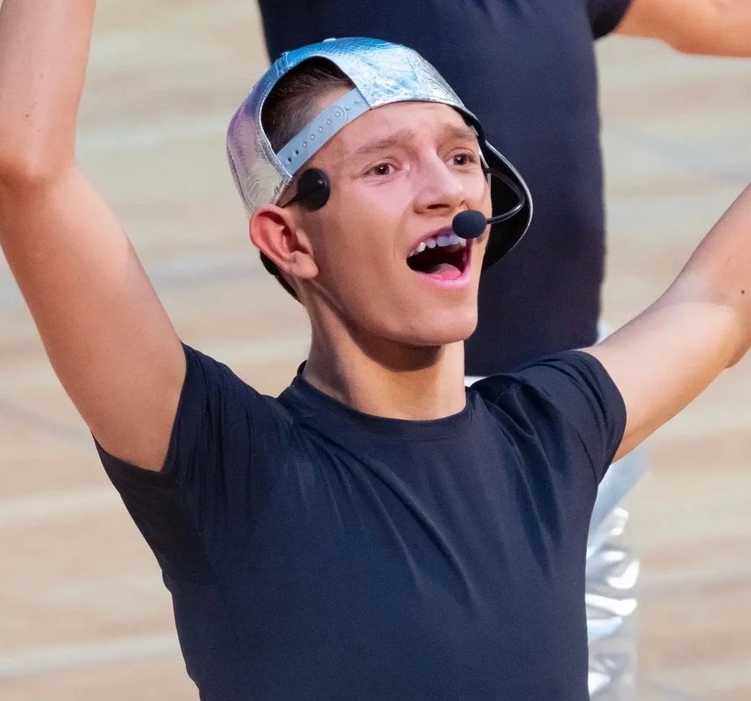 Noah Scribner performing with the BYU Youth Ballroom team.