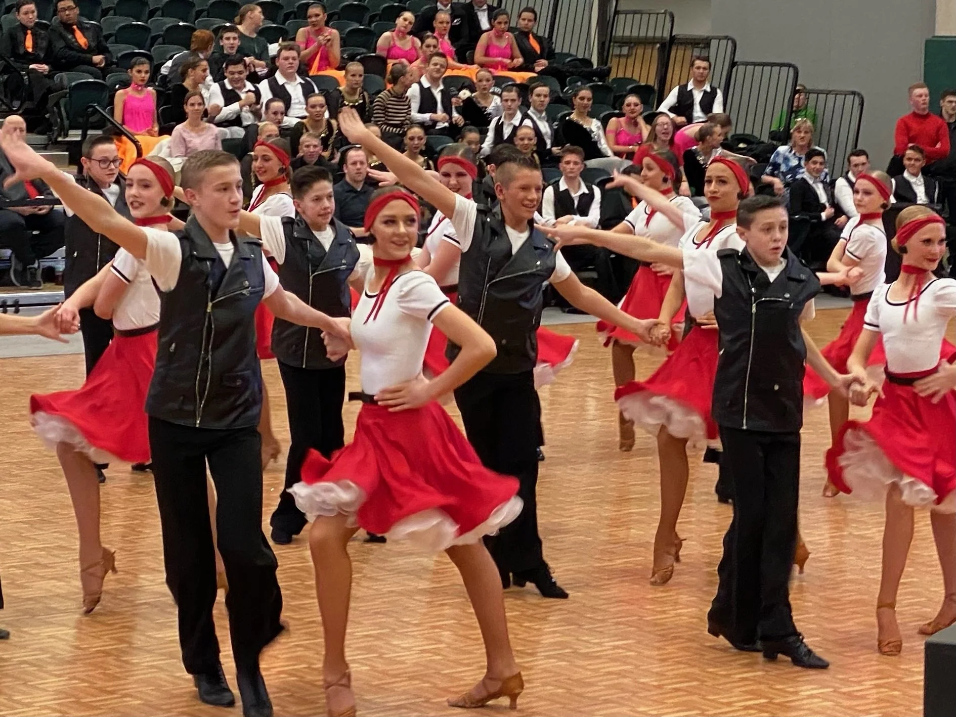 Noah Scribner performing with his BYU Youth Ballroom team.