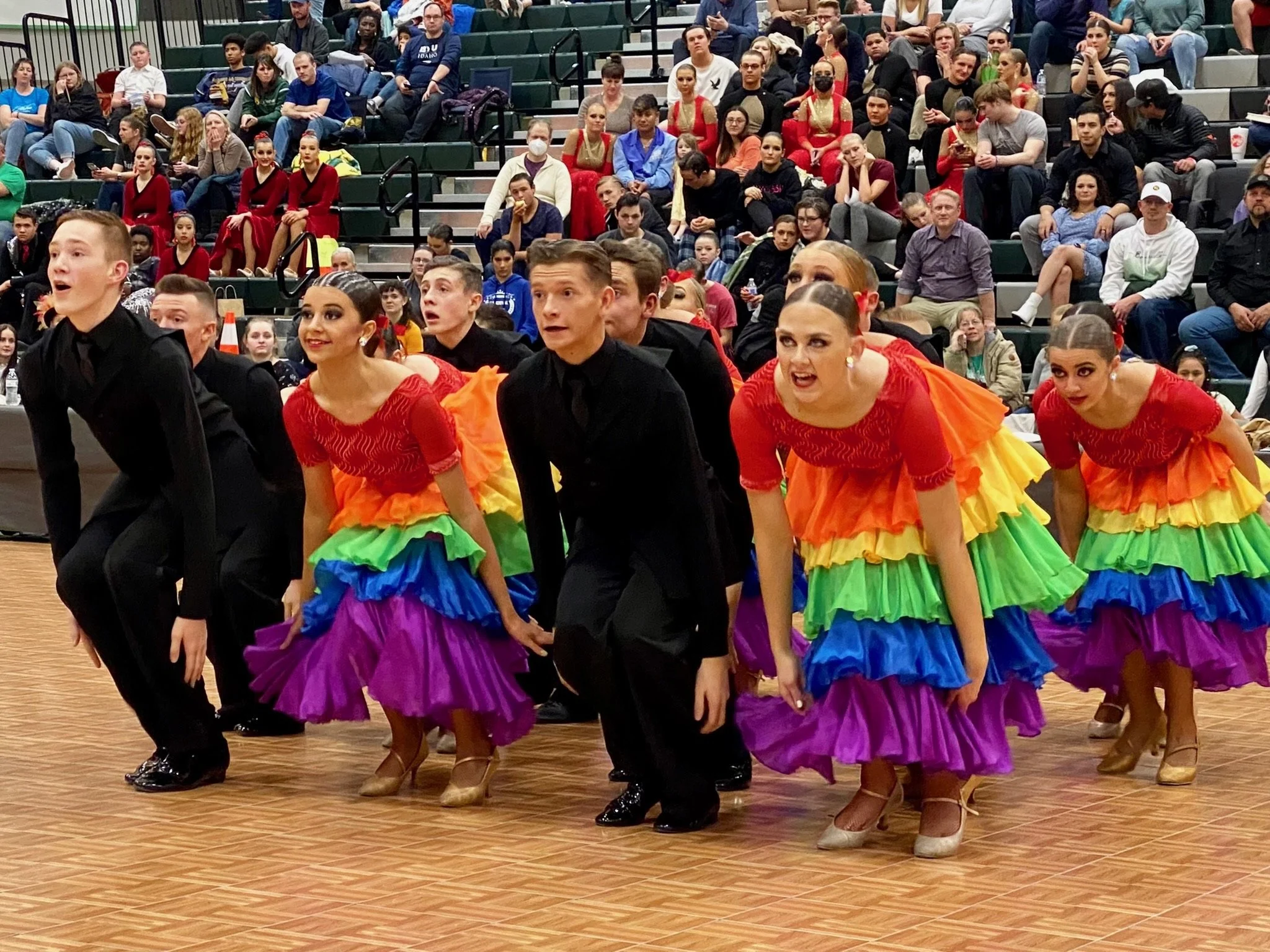 Noah Scribner performing with the BYU Youth Ballroom team.