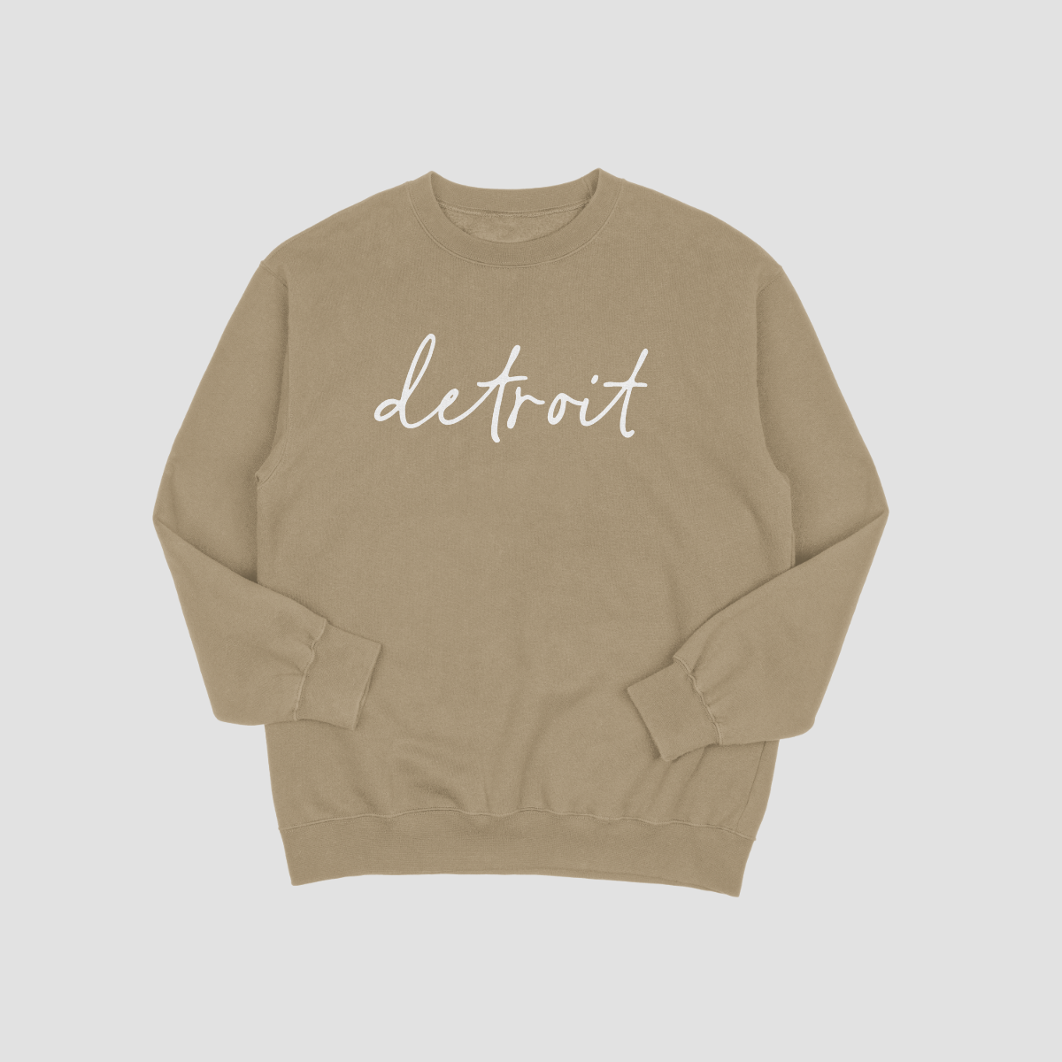 "detroit script" Crewneck