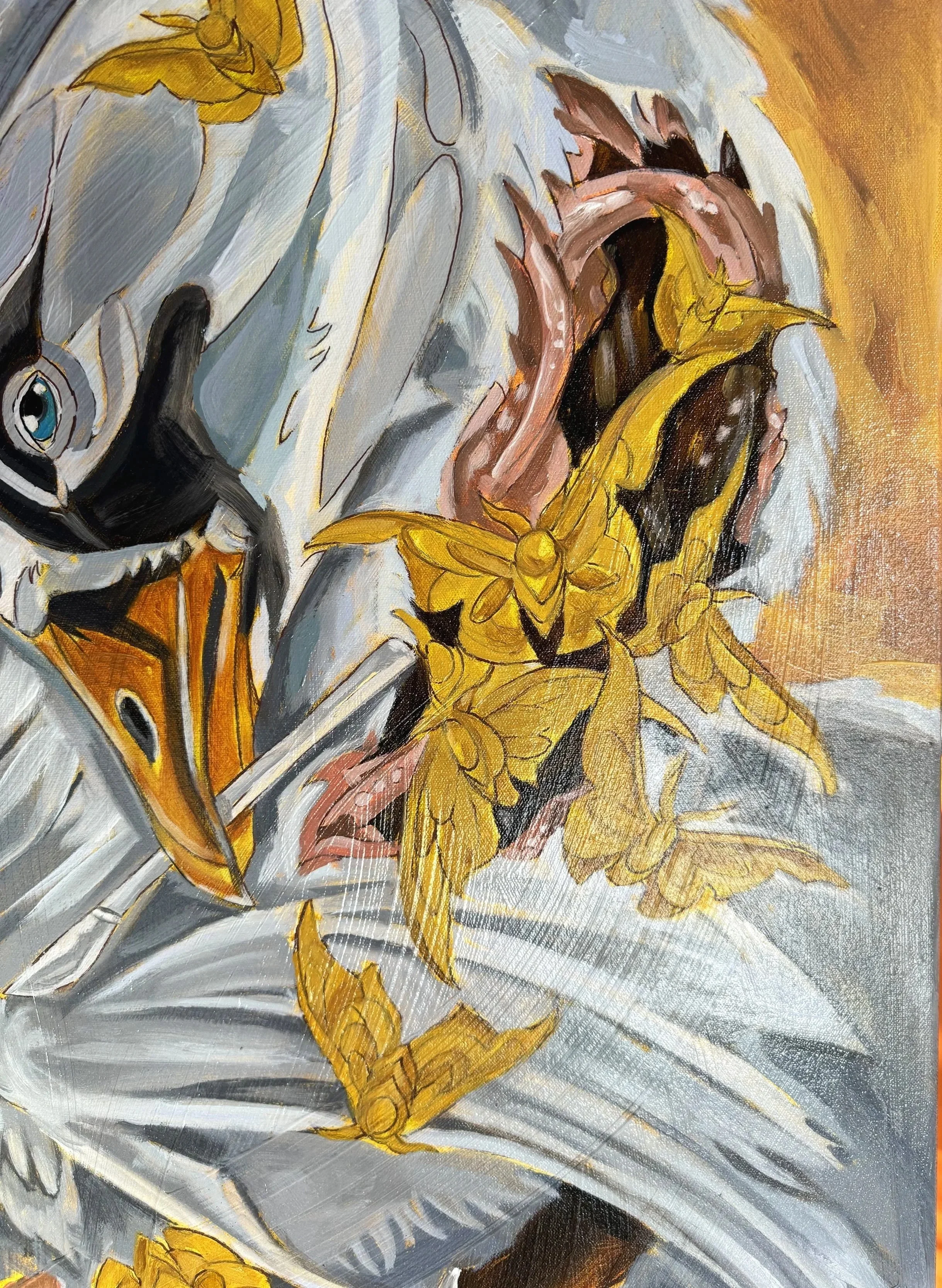 "Swans Sorrow" 18"x34" Sold
Oil on Canvas