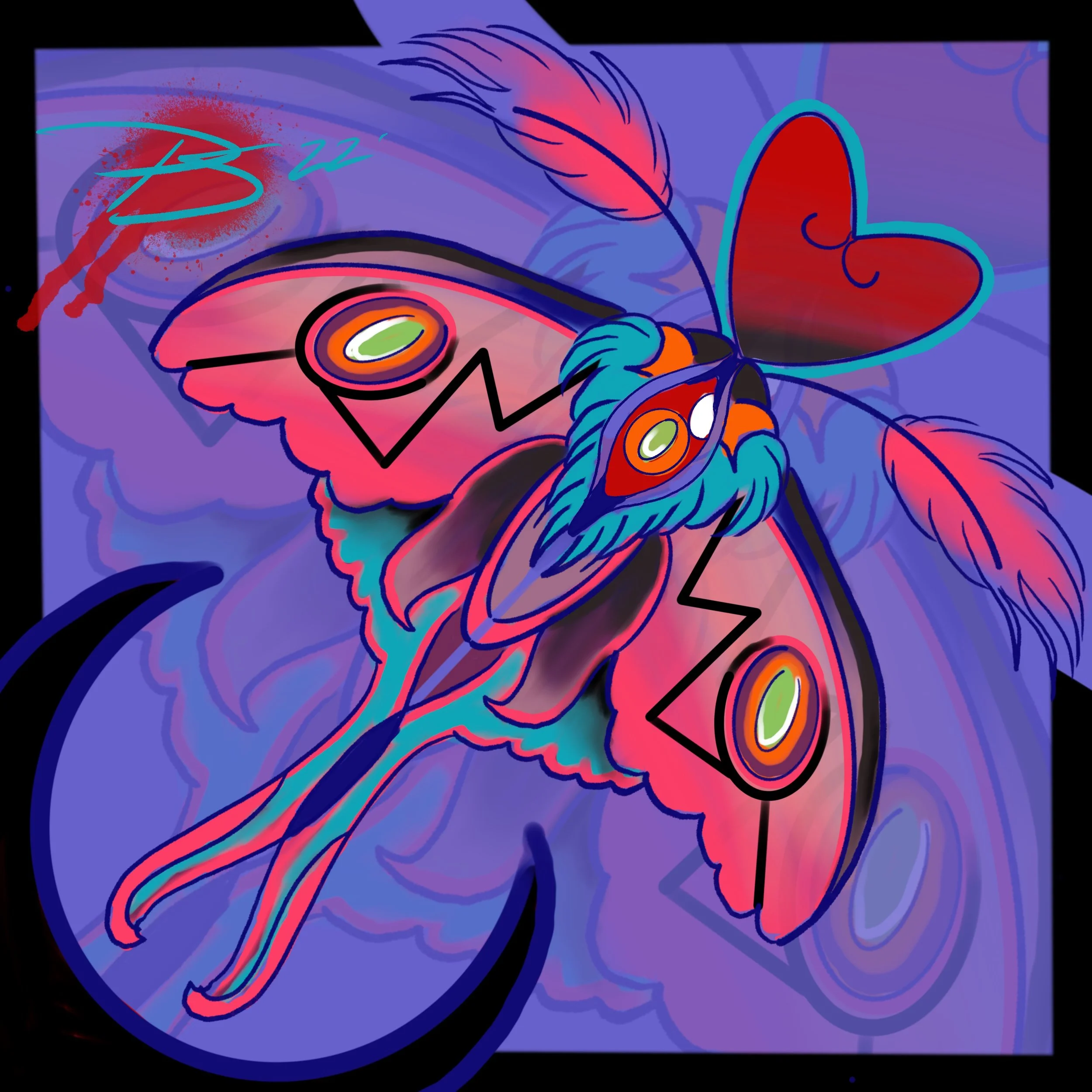 Cyber Moth 10x10 Archival Print *AVAILABLE