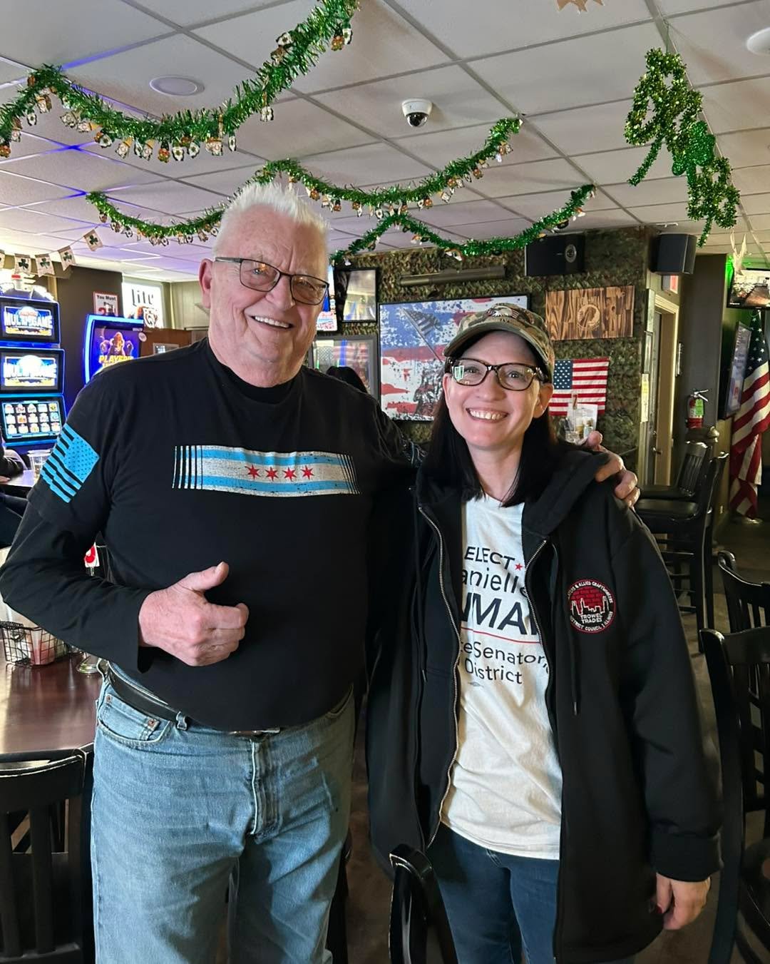 Meet Tom, a Vietnam Veteran. I had the pleasure of meeting him ringing doors. Caught up with him again at the VFW. I love supporting our veterans and always will! 

Conozcan a Tom, un veterano de Vietnam. Tuve el placer de conocerlo tocando puertas. 