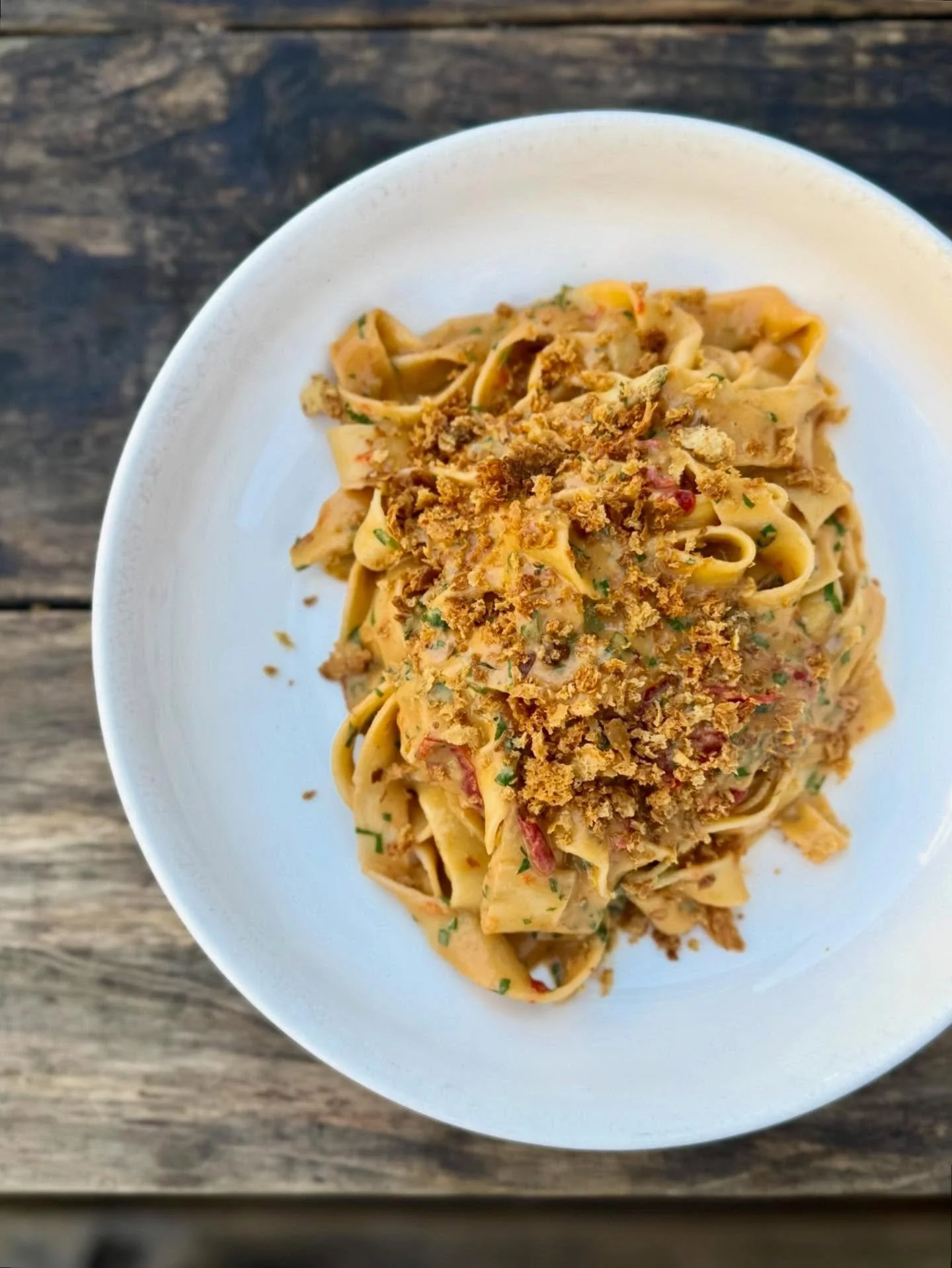 Tagliatelle 🐡 Uni cream, lemon, parsley, Calabrian chili, breadcrumb. Thanks to our friends @pacificnorthernseafoods for the supply! 

Sooooooo sorry if you missed this very special Uni Special on Capitol Hill last weekend&hellip; keep those eyes on