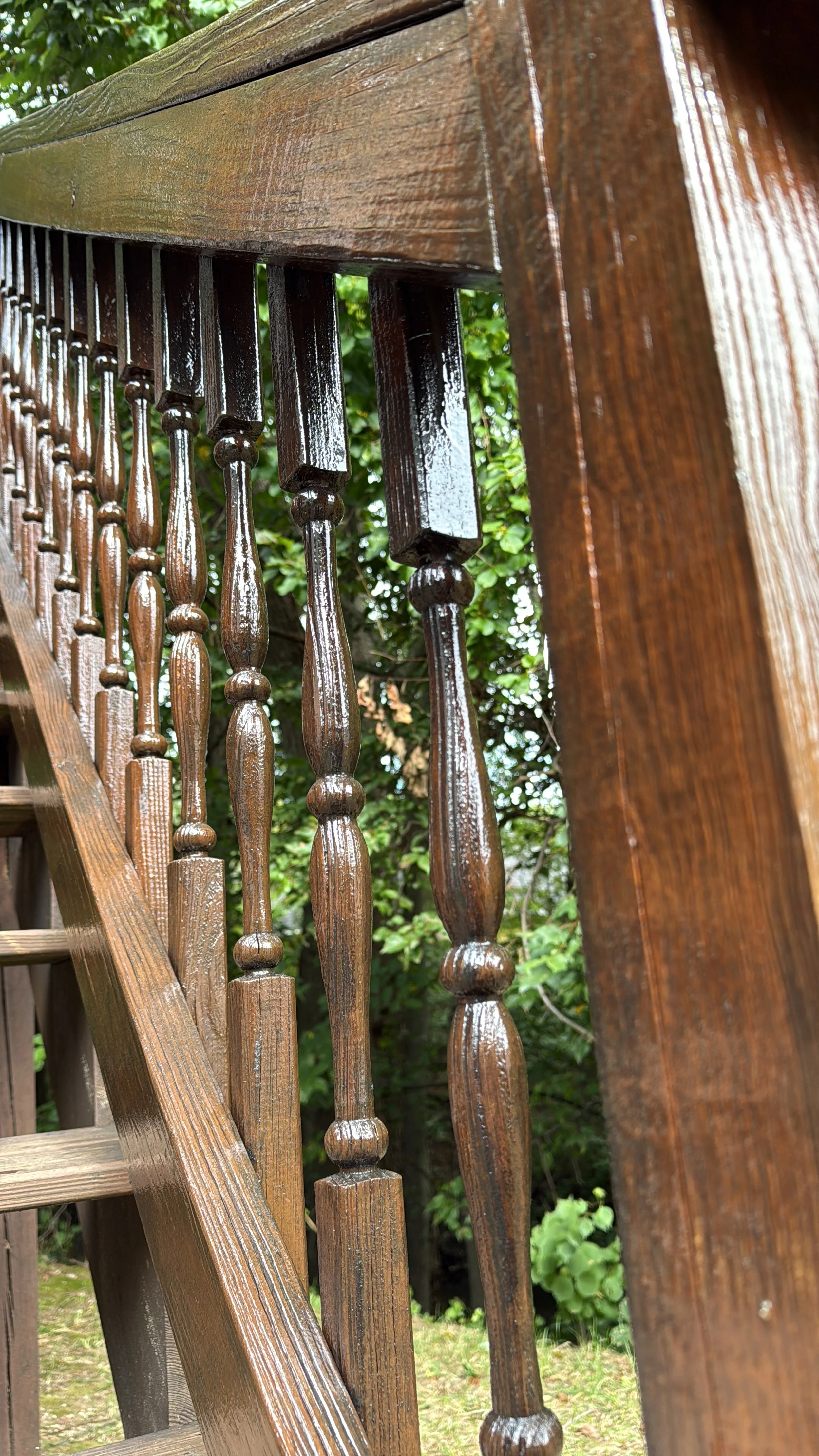 stained deck handrail.JPG