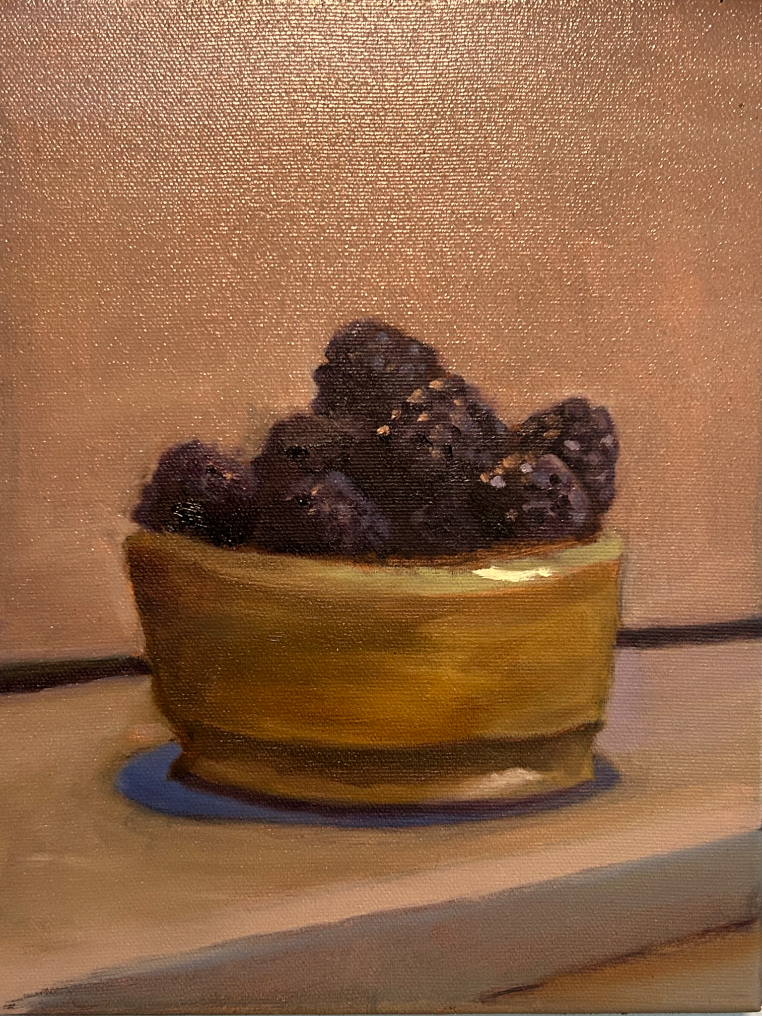 Blackberries (2025), oil on canvas, 9x12"
