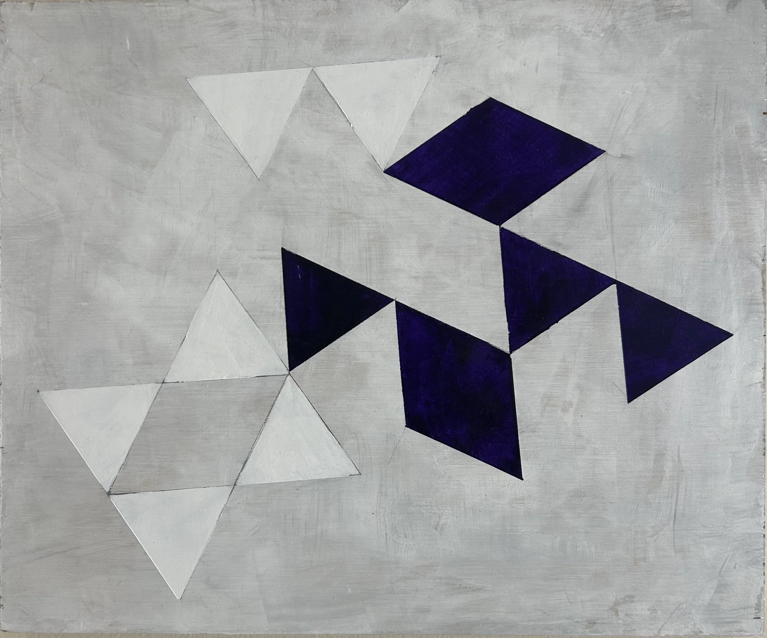 SOLD;
Wayfinding (ii);
Acrylic on cradled birch board;
2025;
12x10";
$210.
