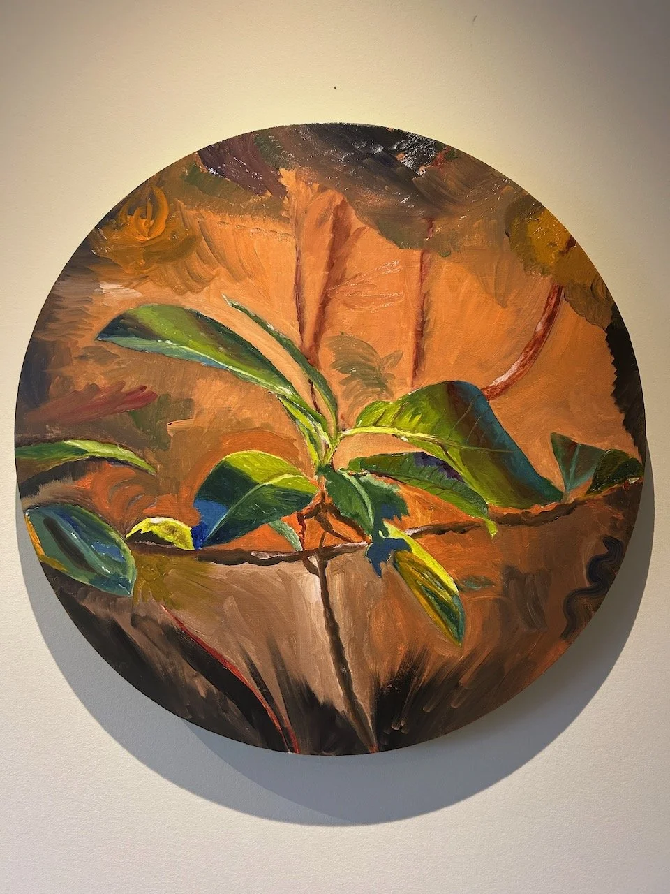 Kapiti;
2026;
Oil on cradled birch board;
26" diameter (round);
$850;
Available - reach out to Elliot.Cudmore@gmail.com to secure. 
