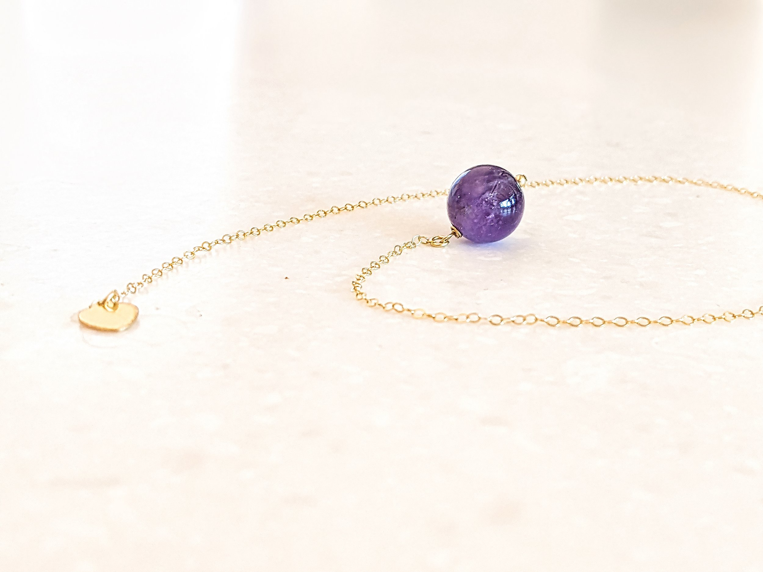 Amethyst & Gold Pendulum