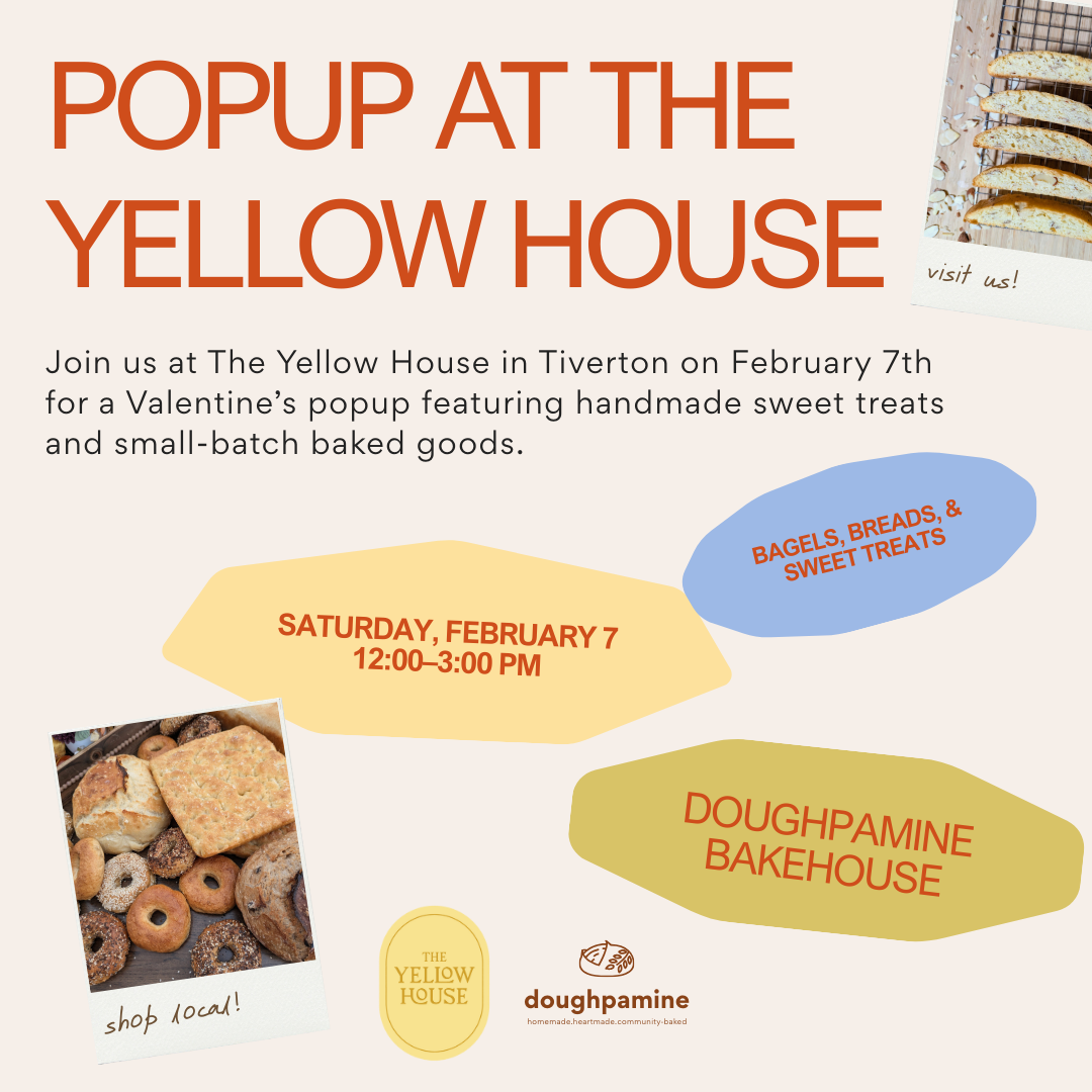 Flyer of the popup we will be having at The Yellow House, Saturday, February 7th from 12-3PM