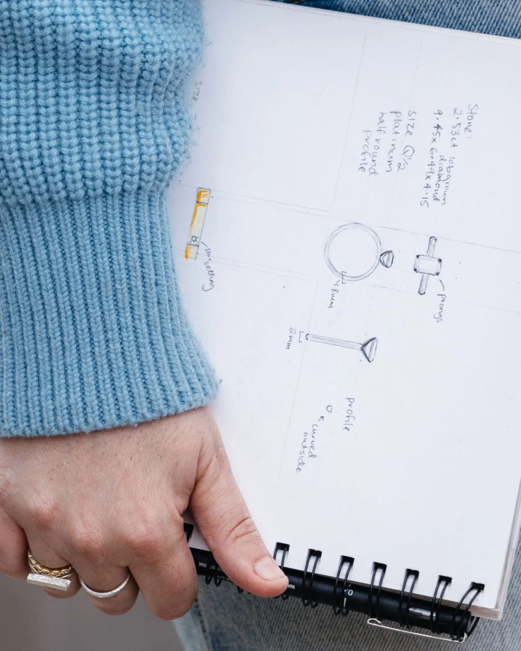 Emma Field Jewellery Design Sketch