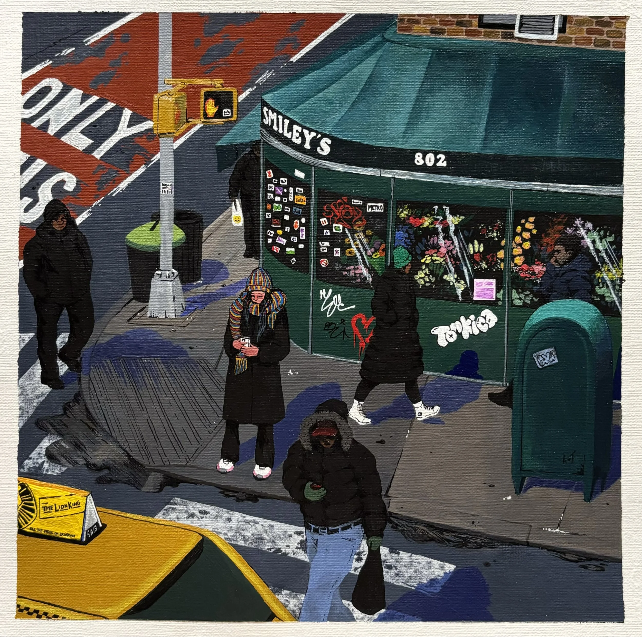 Puffer Jackets - 2026 ~ Acrylic on paper, 10x10