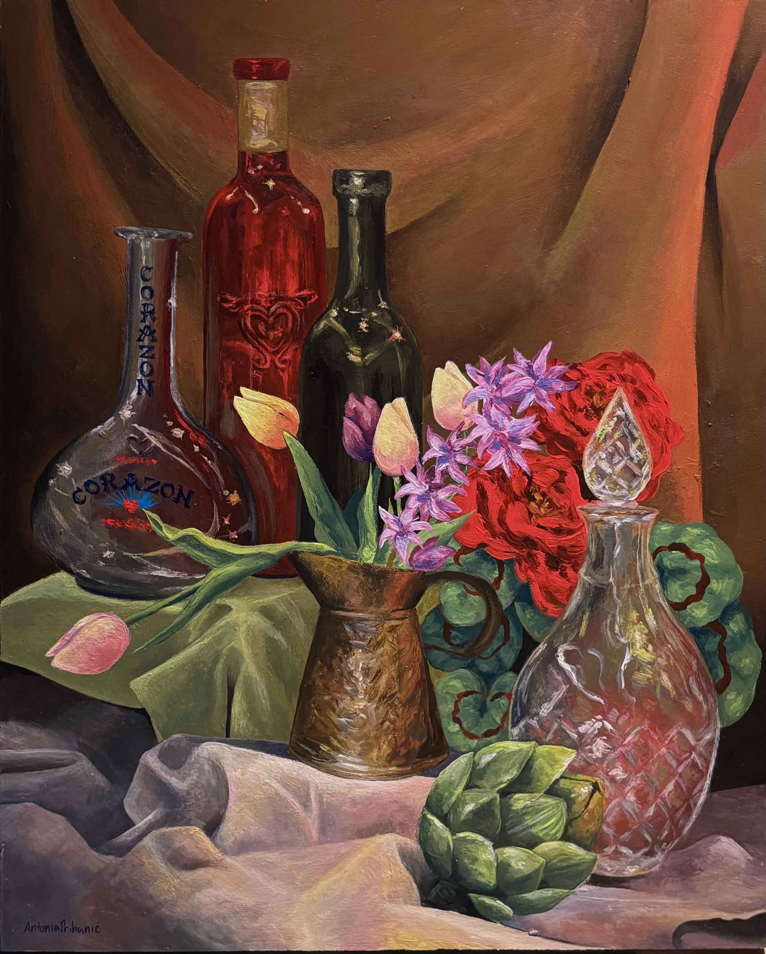 Warm tone still life - 2026 ~ Acrylic on wood panel, 14x11