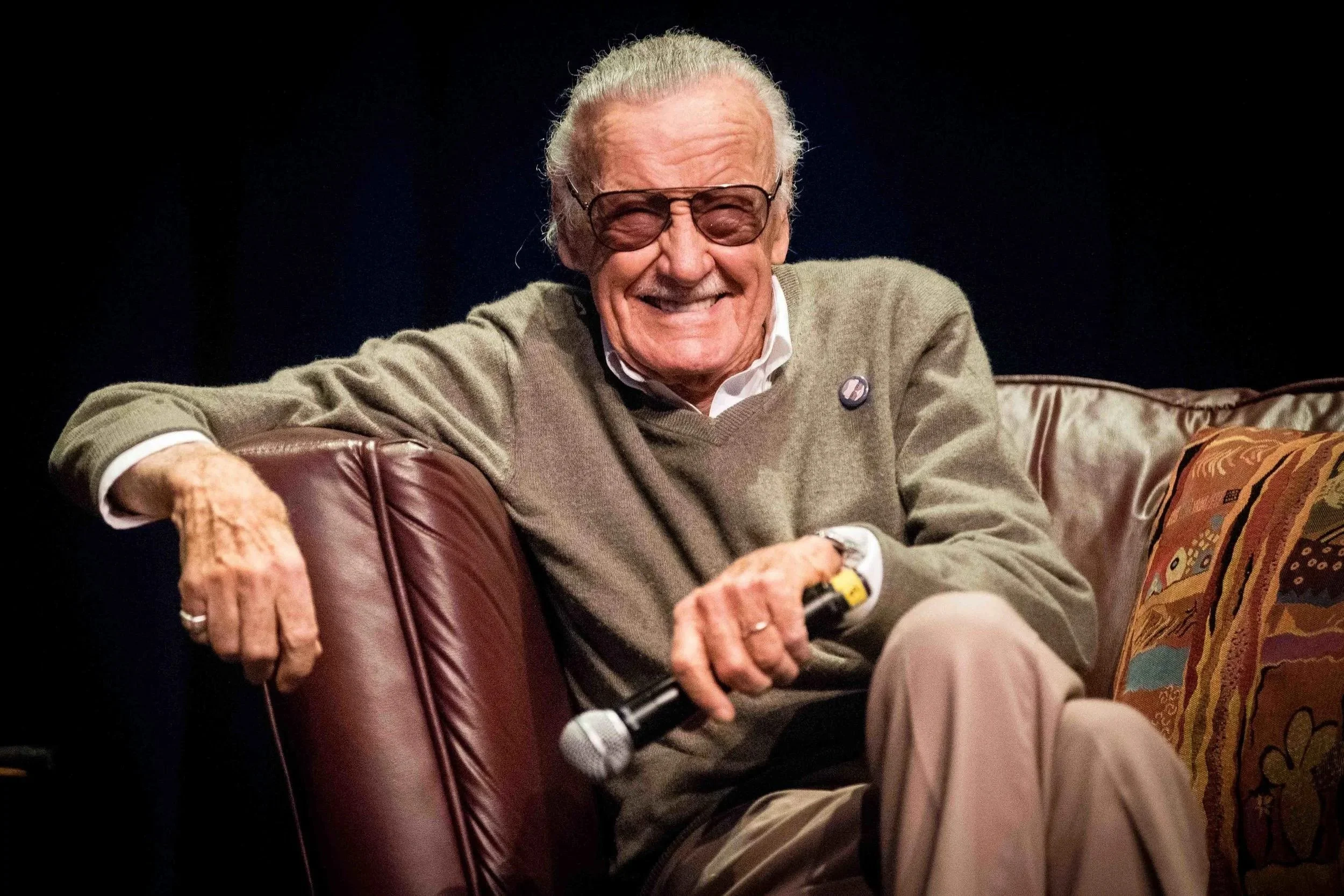 Marvel legend Stan Lee speaks to students at California State University, Long Beach.