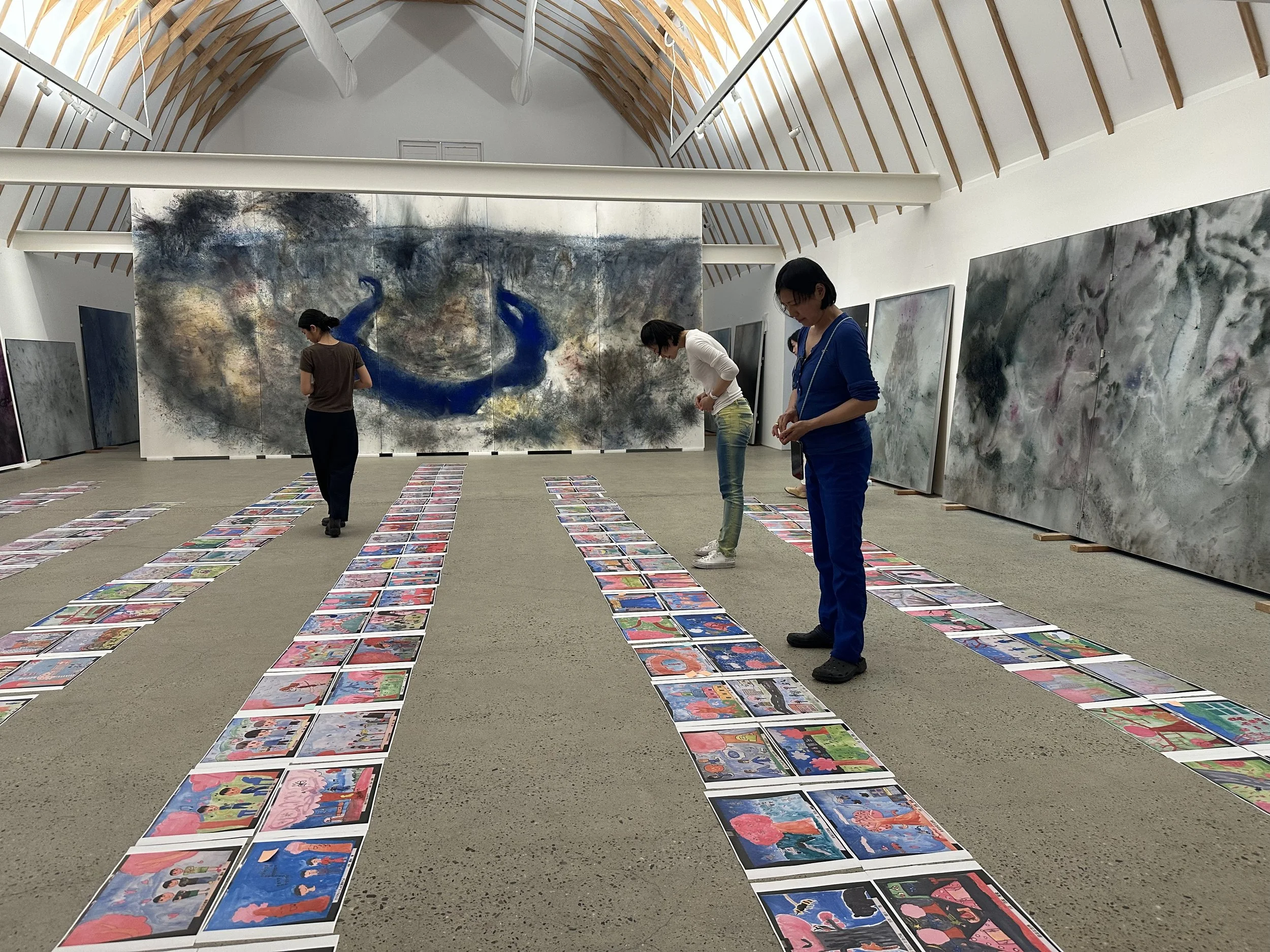  Award selection for the Iwaki Children’s Painting Competition at Cai Studio in New Jersey, 2024. Photo courtesy Cai Studio 