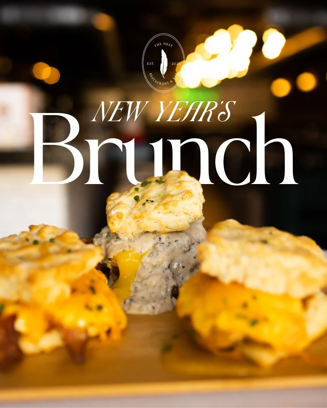 New year, no rush 🥂

Come on in and join us for New Year&rsquo;s Day brunch, 10:00 AM - 2:30 PM. Because easing into 2026 with good food (and maybe a cocktail) just feels right.

Happy New Year from your Nest fam! 🤍