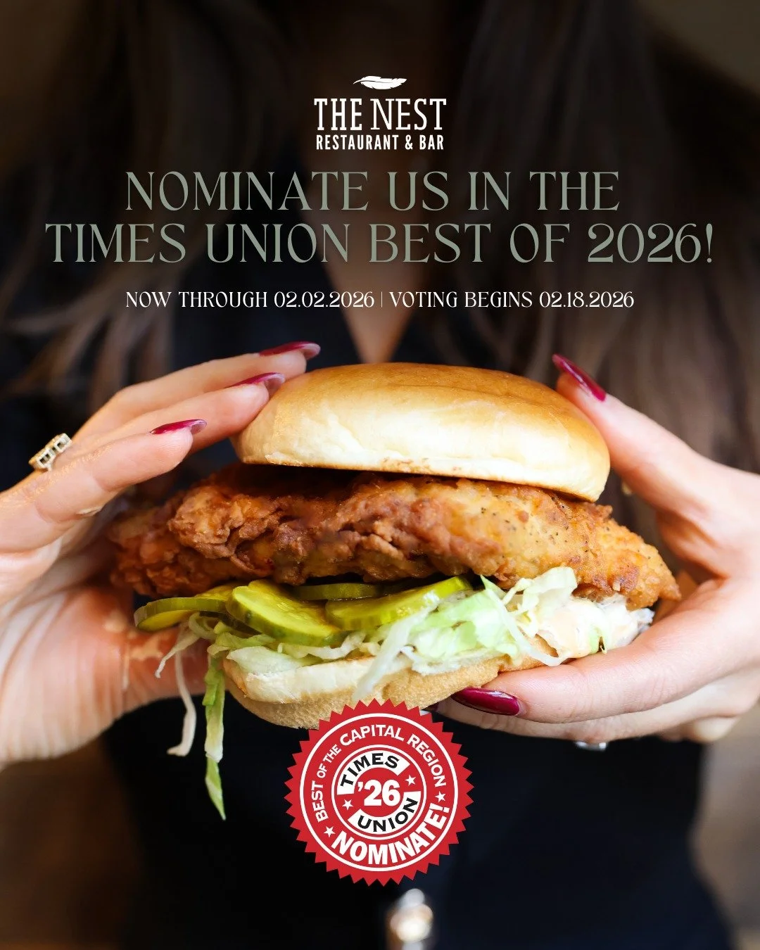 If we&rsquo;ve ever cooked you a great meal, mixed you a good drink, or made you feel right at home with us&hellip; A nomination in the Times Union Best of 2026 would mean everything to our team.

We pour a lot of heart into what we do, and we&rsquo;