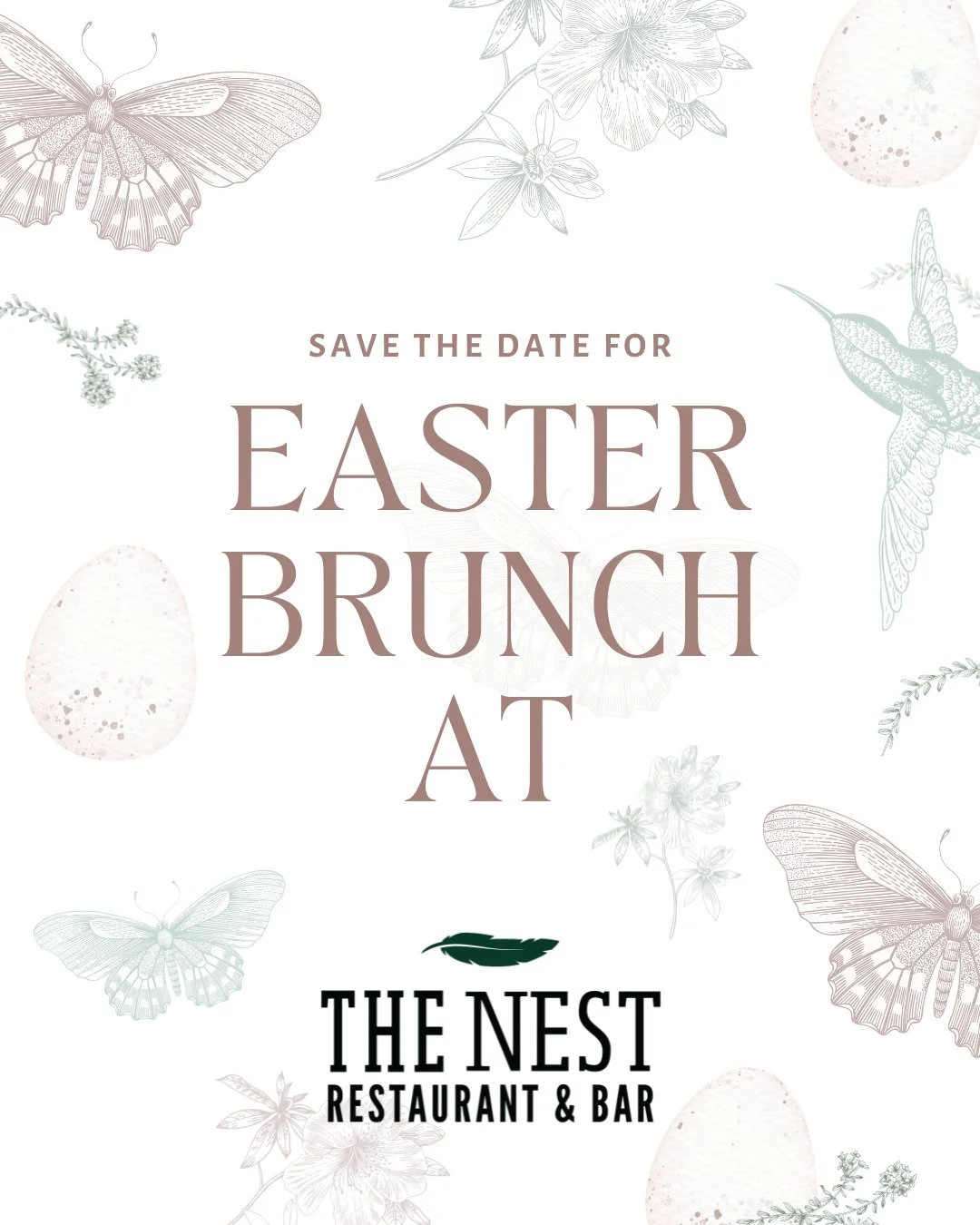 Join us for Easter brunch at The Nest!

We&rsquo;re hosting a special Prix Fixe Brunch from 10AM&ndash;3PM, and it&rsquo;s the perfect way to gather with family and friends.

$38 per guest | $22 for children 10 &amp; under

Enjoy two delicious course
