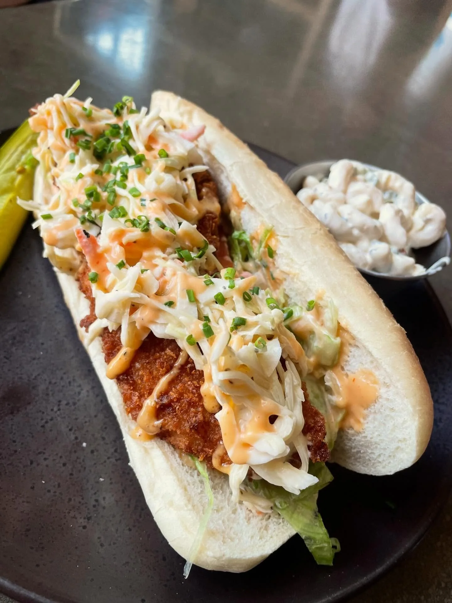 Today&rsquo;s catch is doing the absolute most 🐟🔥

Breaded cod 
spicy mayo, lettuce, tomatoes, coleslaw on a hoagie roll 

Get it while you can!