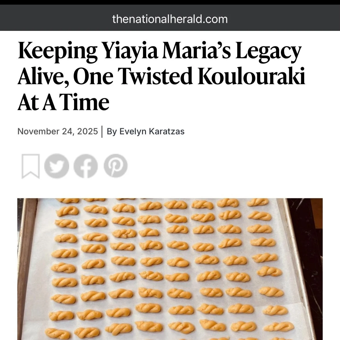 A family recipe that started in my Yiayia&rsquo;s kitchen&hellip; now being shared with the world.

Thank you @thenationalherald  for telling our story. 🇬🇷✨ 

Article in bio