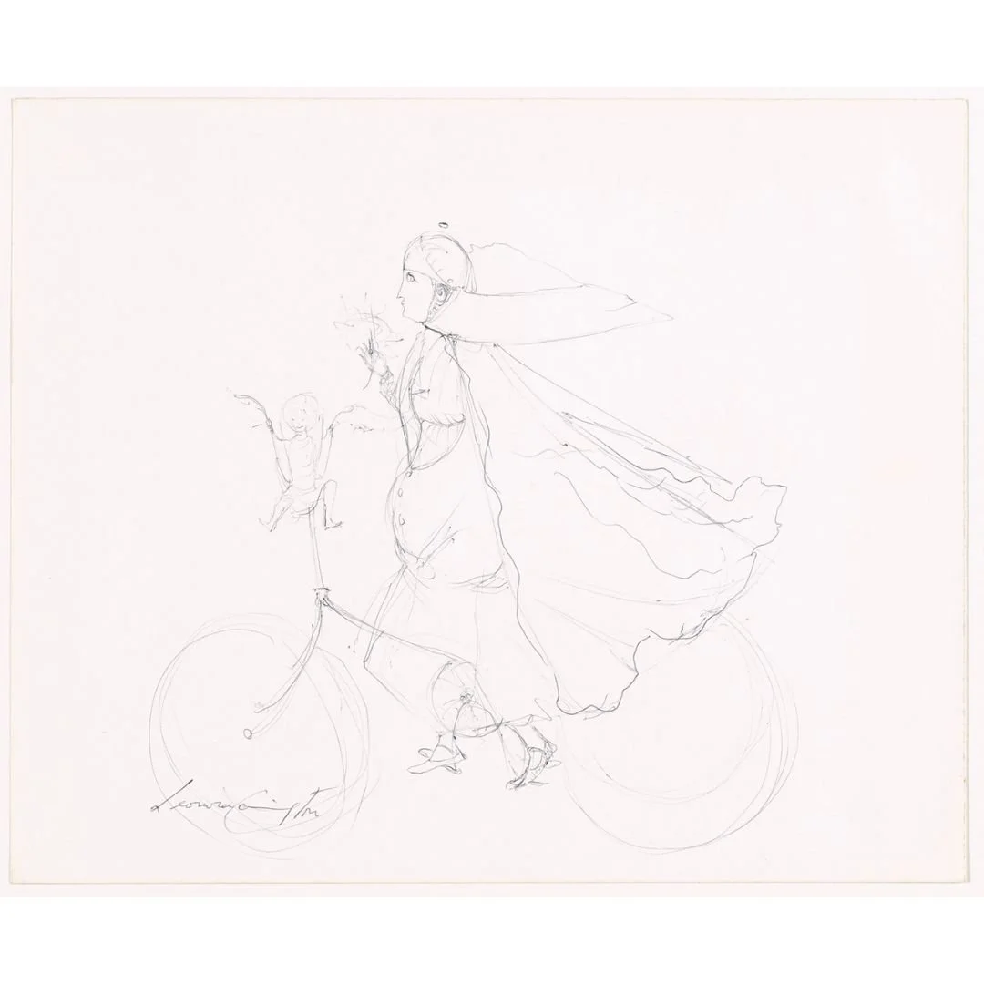 Leonora Carrington &bull; #leonoracarrington | Woman on a Bicycle, c. 1950's-60's, ballpoint pen on paper, 14 x 17 inches

#drawing #pen #bicycle #woman