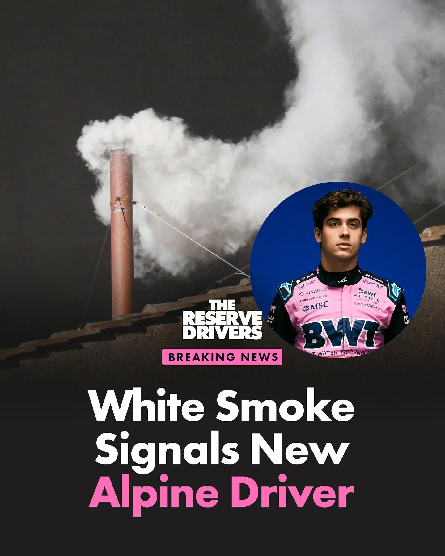 The smoke came from another faulty Renault power unit.