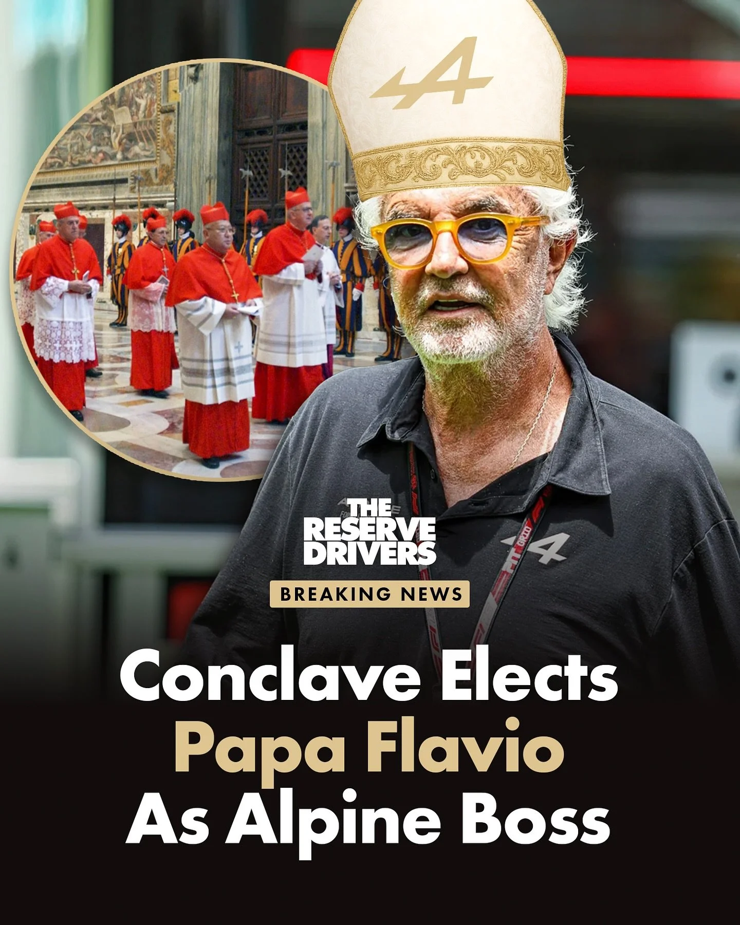 Expect the Popemobile to deliberately crash come Singapore