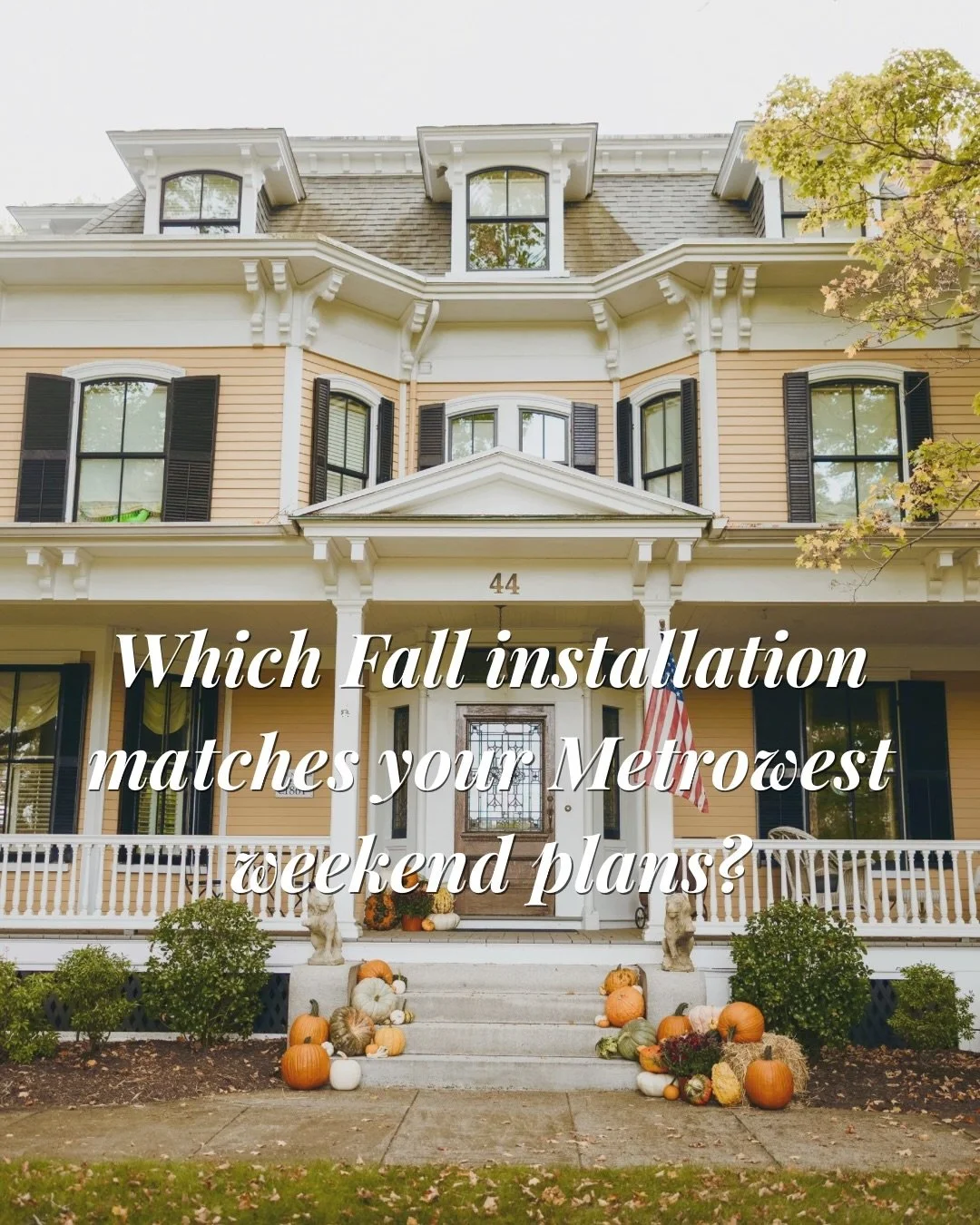 What are your weekend plans in MetroWest? Whatever your vibe, Warm Welcome Decor can craft a custom pumpkin porch installation to suit your style. Booking for October installs now at https://www.warmwelcomedecorco.com/fall-pumpkin-decor