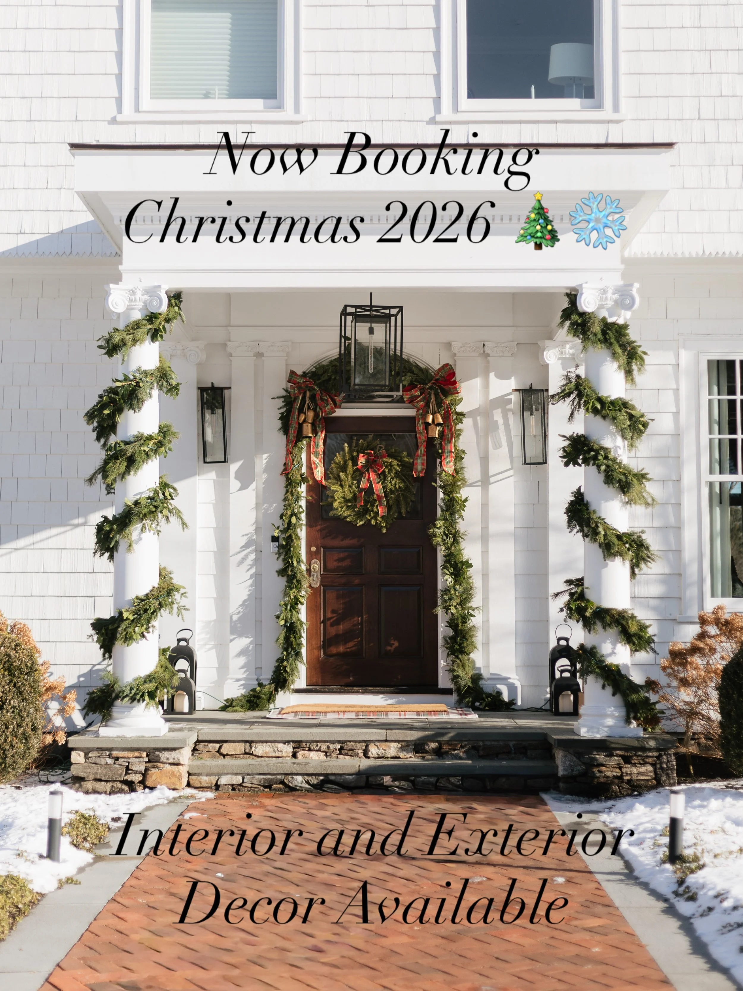 From lush real evergreen garland and wreaths to interior mantel, bannister and tree styling, our holiday decorating service is your one stop shop for the perfect home for the holidays. Christmas decor installations are booking up fast! To reserve you