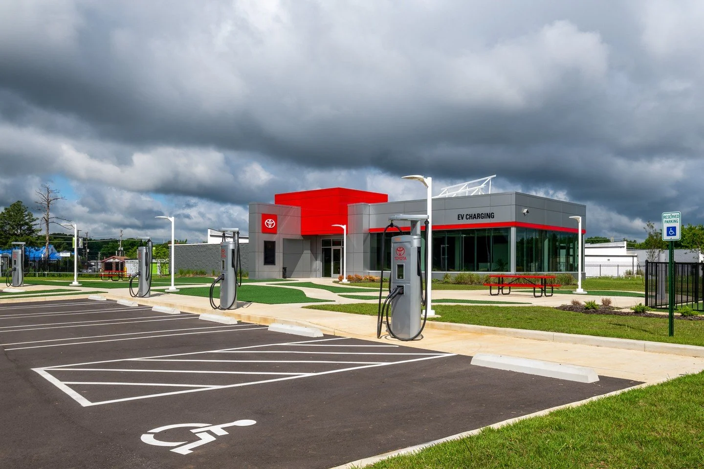 Sustainable stops and community hubs: The future of EV charging stations