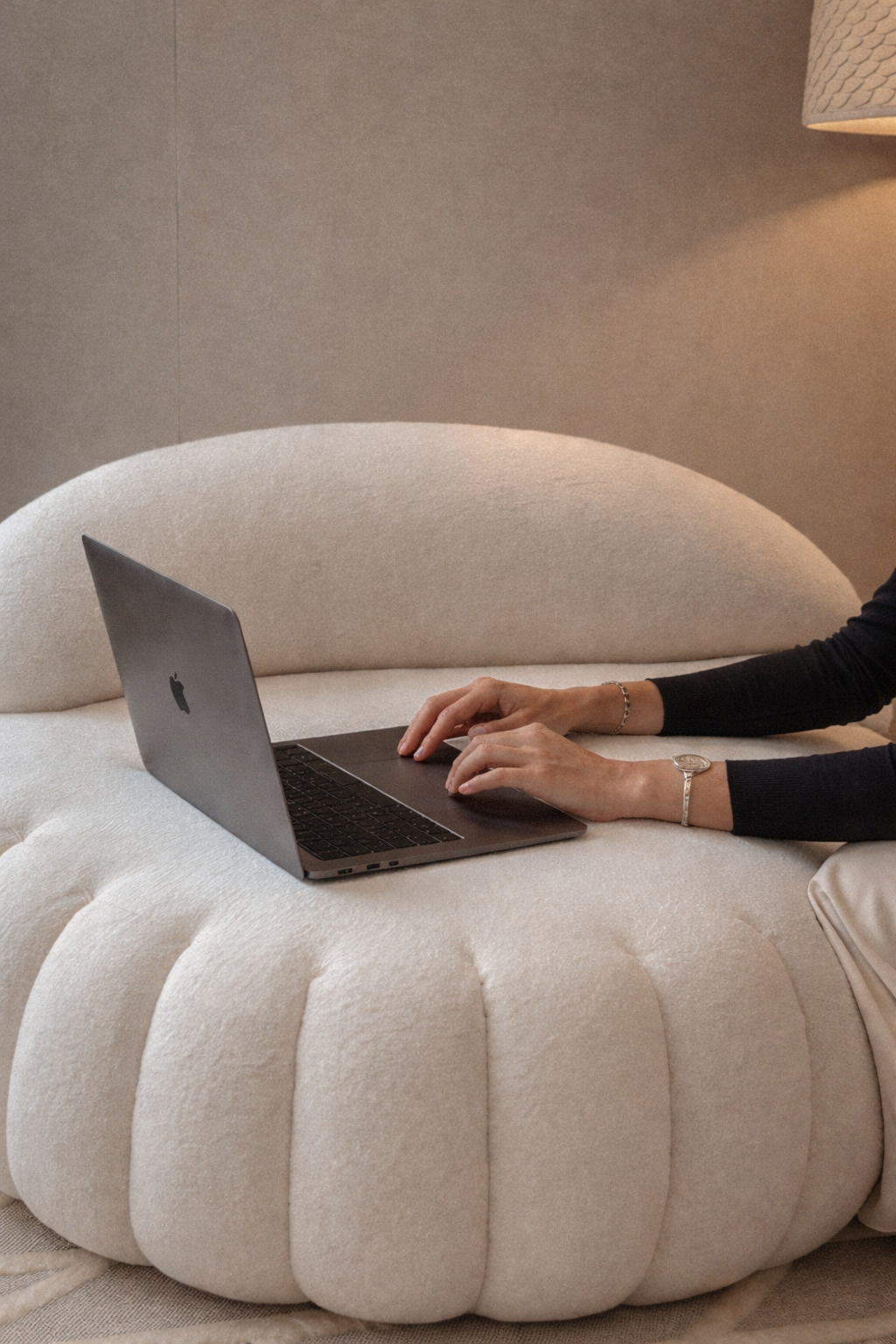 A laptop for with someone logging into our online portal