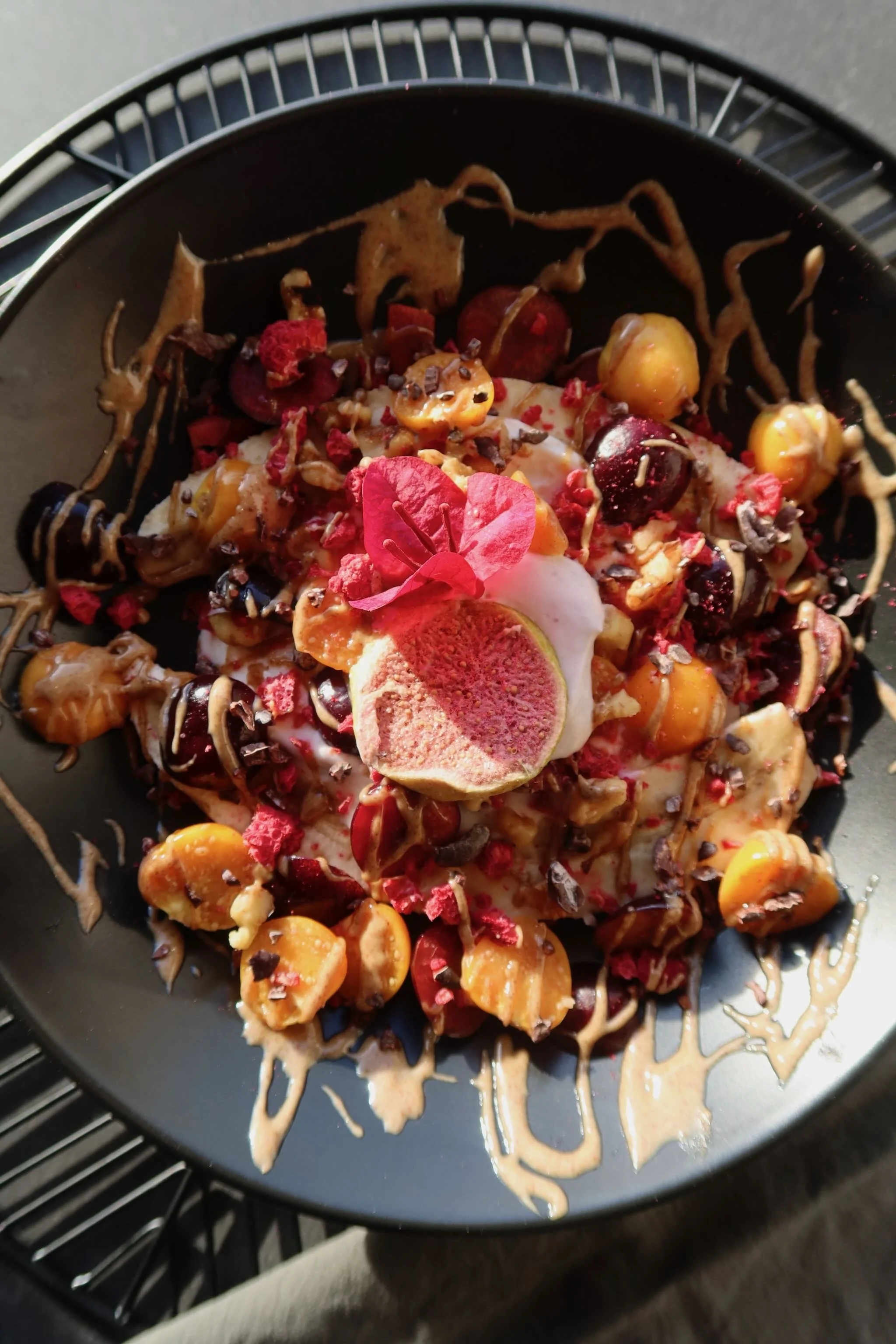 High-Protein Almond Banana Split